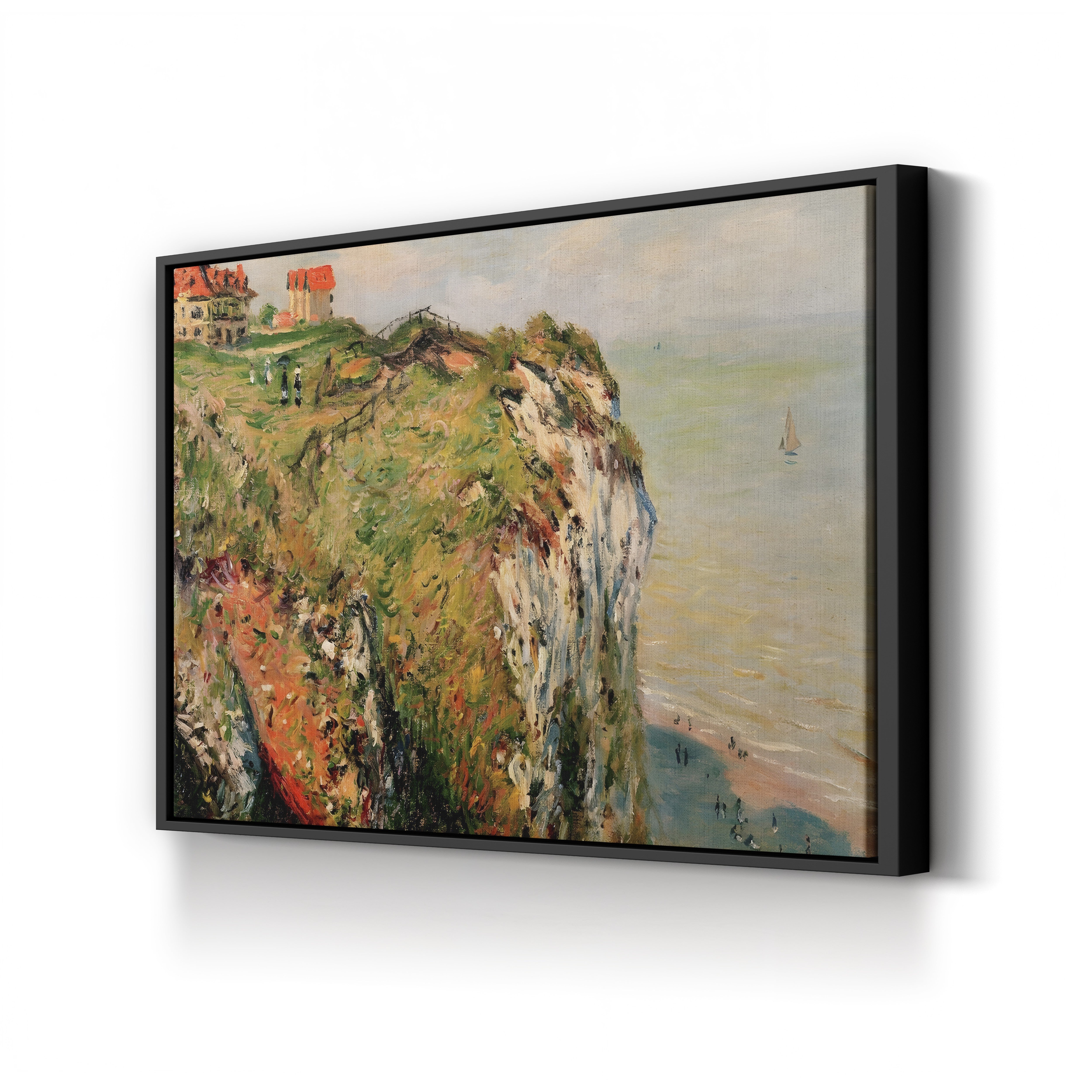 Cliff at Dieppe, 1882 – Claude Monet Wall Art | Impressionist Norman Coastal Canvas Print