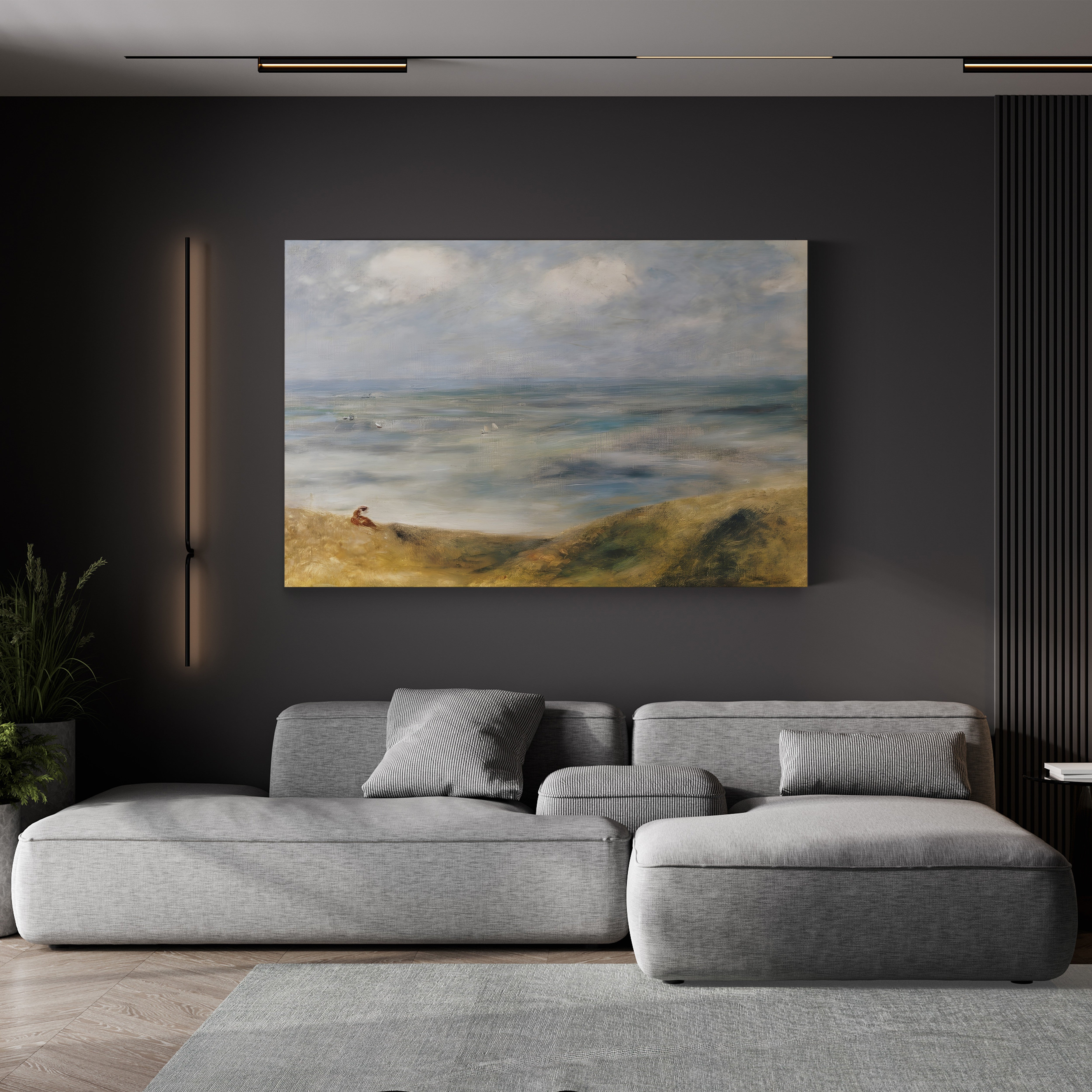 View of the Sea, Guernsey – Pierre-Auguste Renoir Wall Art | Impressionist Seascape Canvas Print