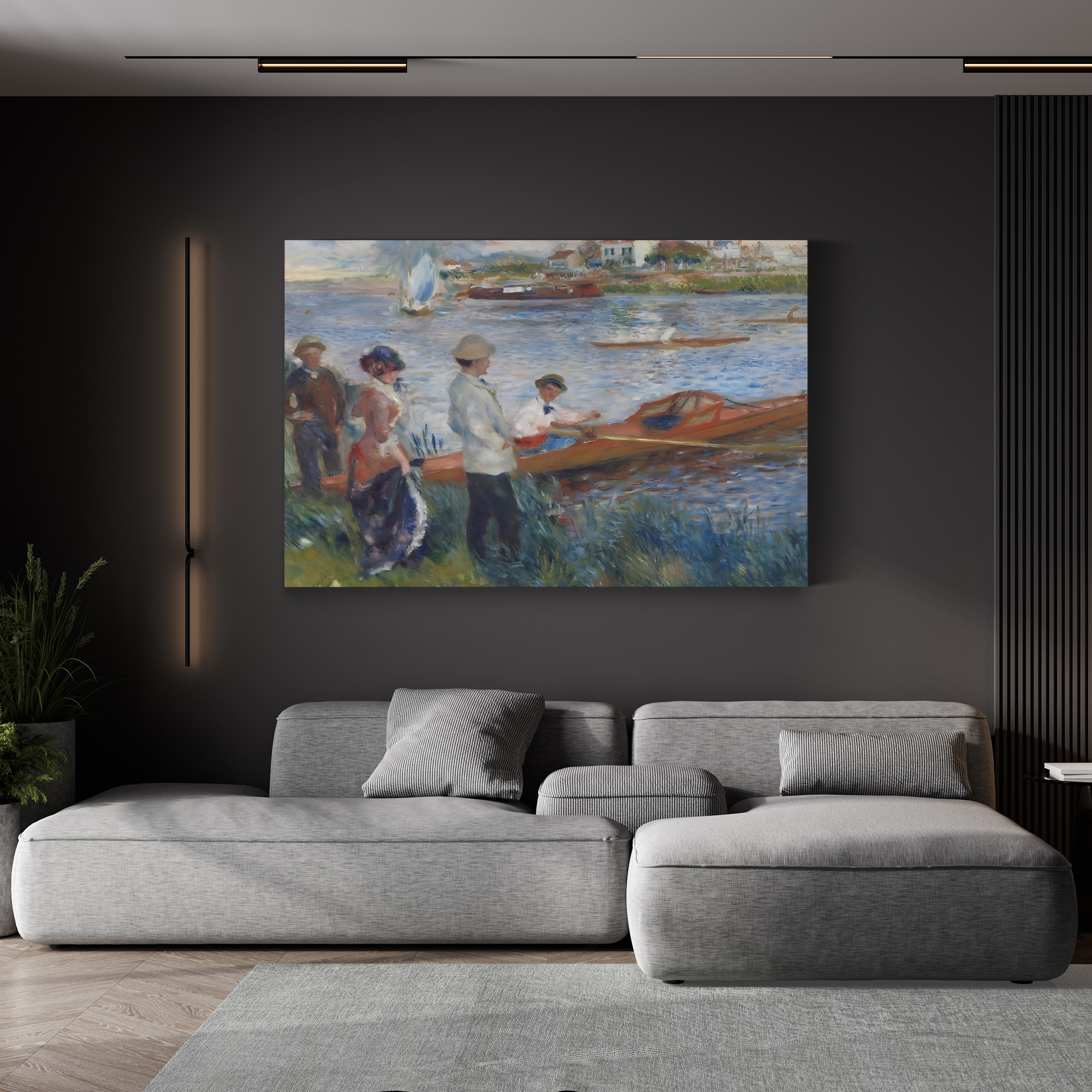 Oarsmen at Chatou, 1879 – Renoir Wall Art | Impressionist Boating Canvas