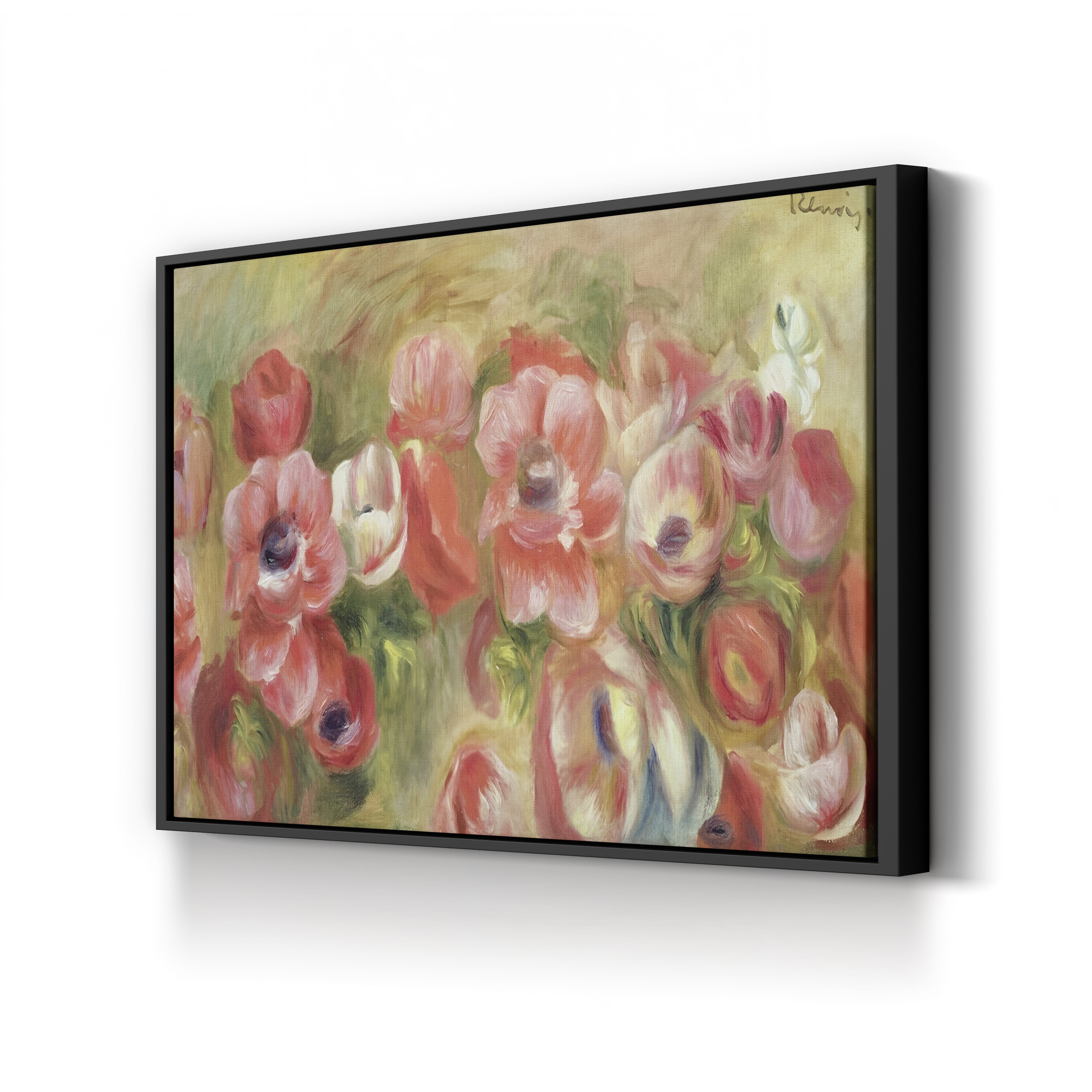Anemones, 1890 – Pierre-Auguste Renoir Wall Art | Impressionist Floral Still Life Canvas Print