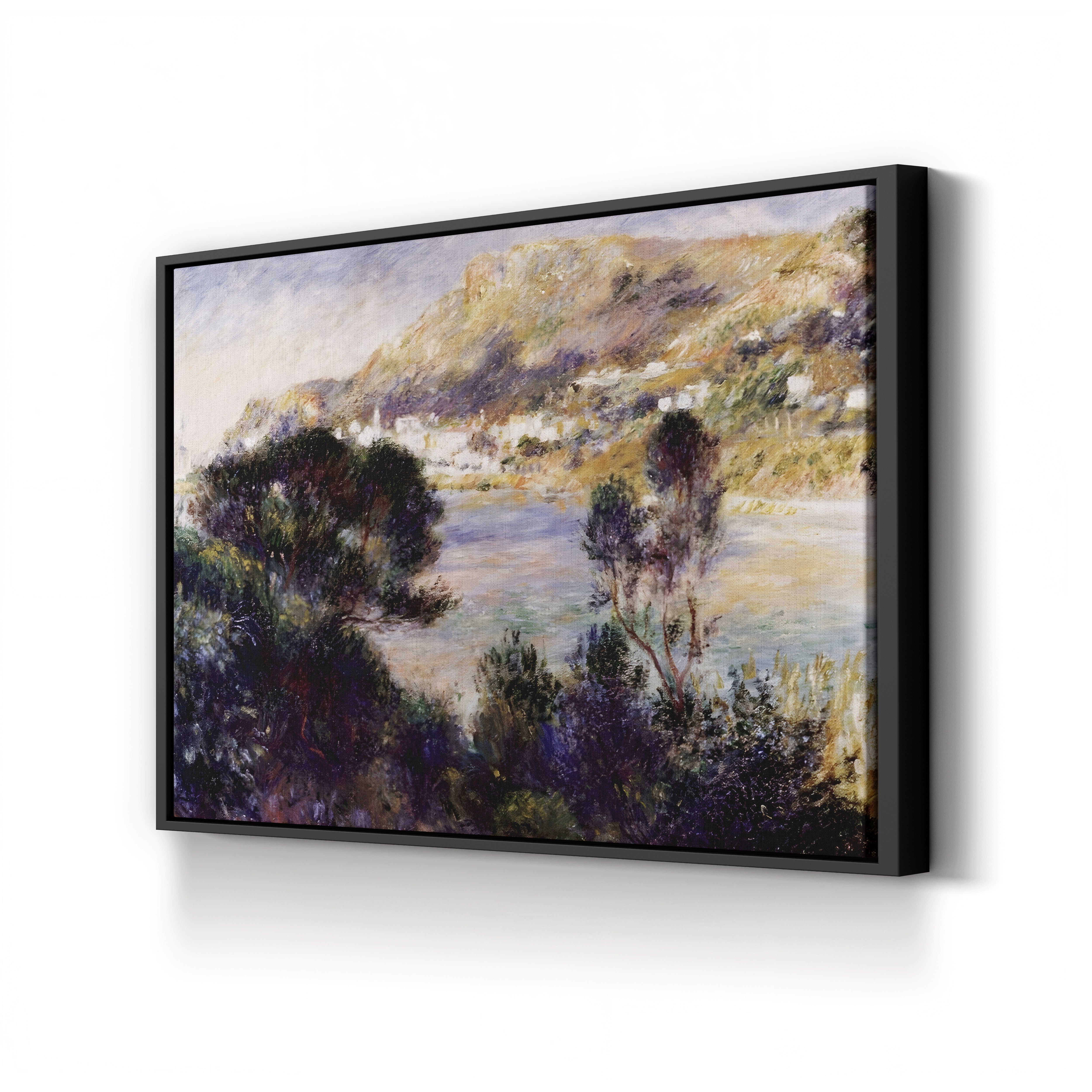 View from Cap Martin of Monte Carlo – Pierre-Auguste Renoir Wall Art | Impressionist Riviera Canvas Print