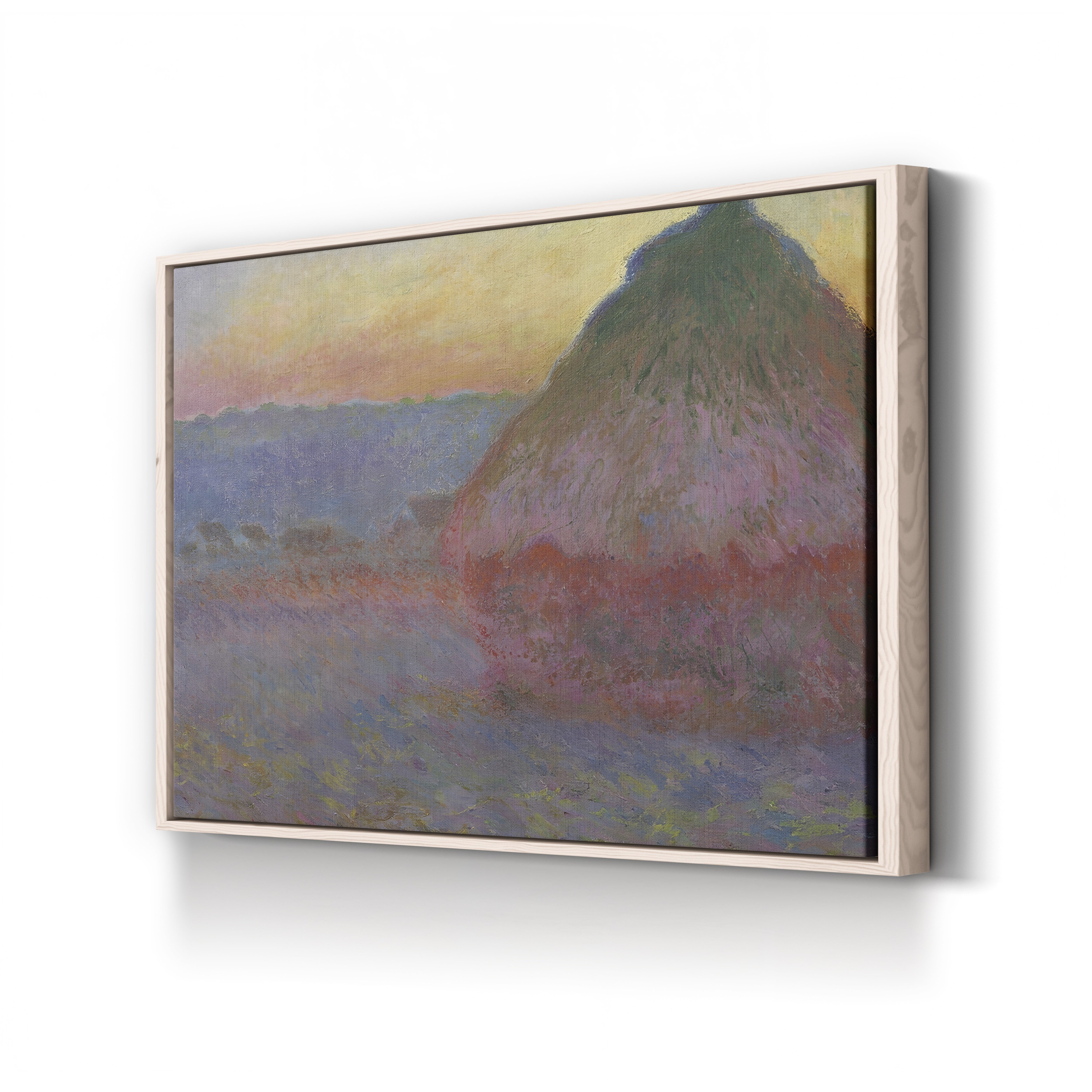 Haystacks, Pink and Blue Impressions, 1891 – Claude Monet Wall Art | Impressionist Series Canvas Print