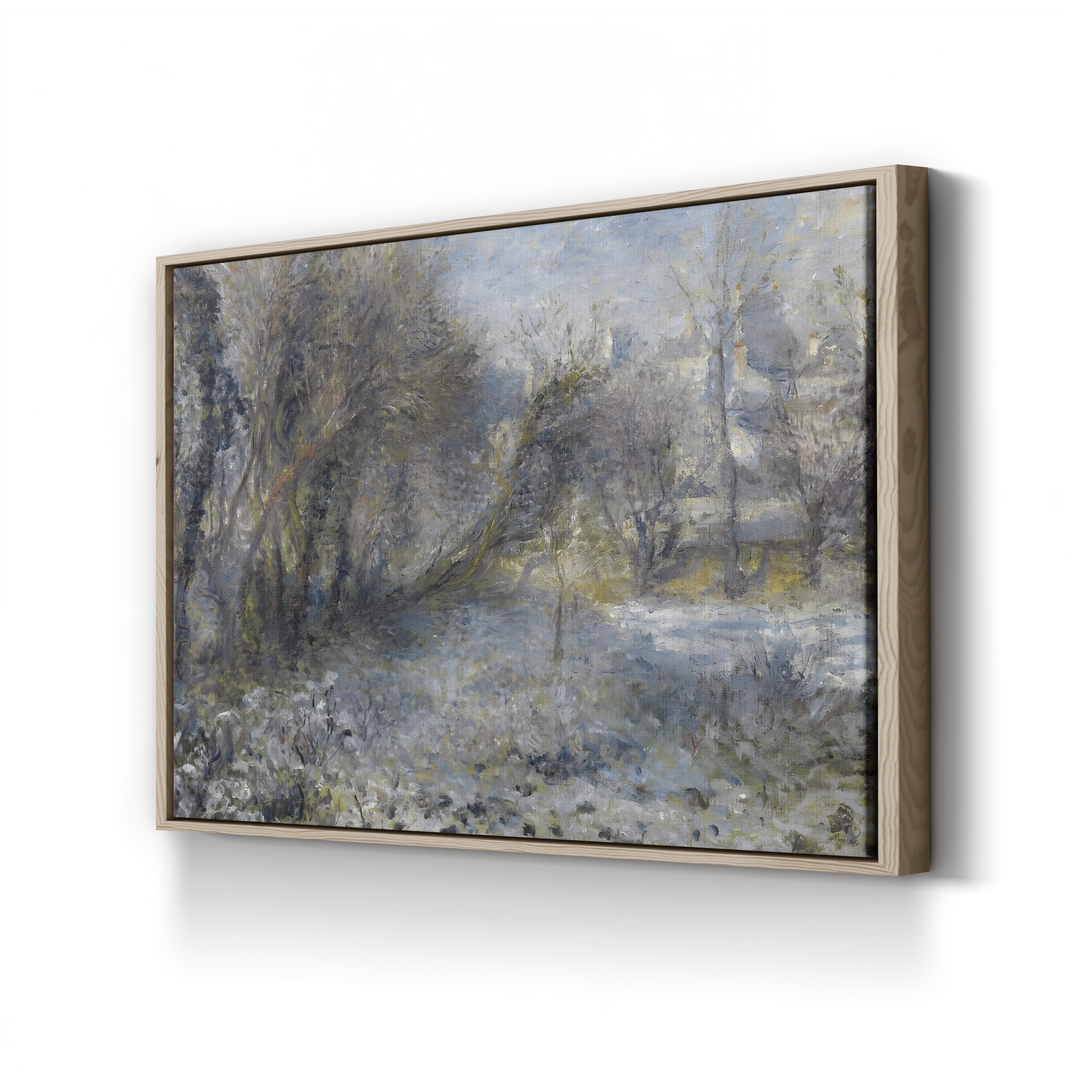 Snow-Covered Landscape, c.1870 – Renoir Wall Art | Impressionist Winter Canvas