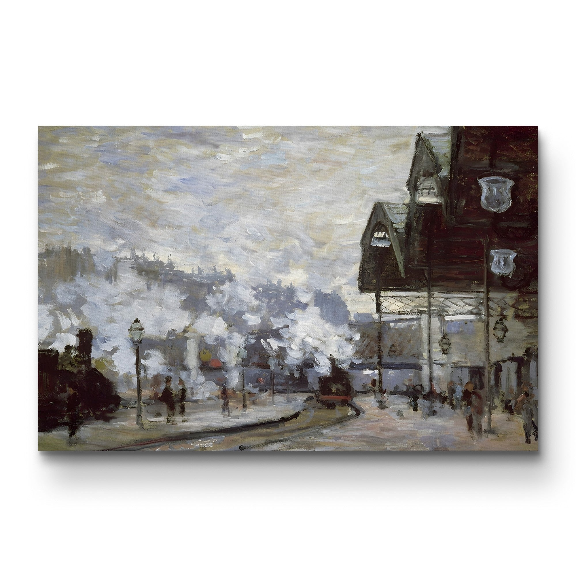 Gare Saint-Lazare, Paris, 1877 – Claude Monet Wall Art | Impressionist Steam and Light Canvas Print