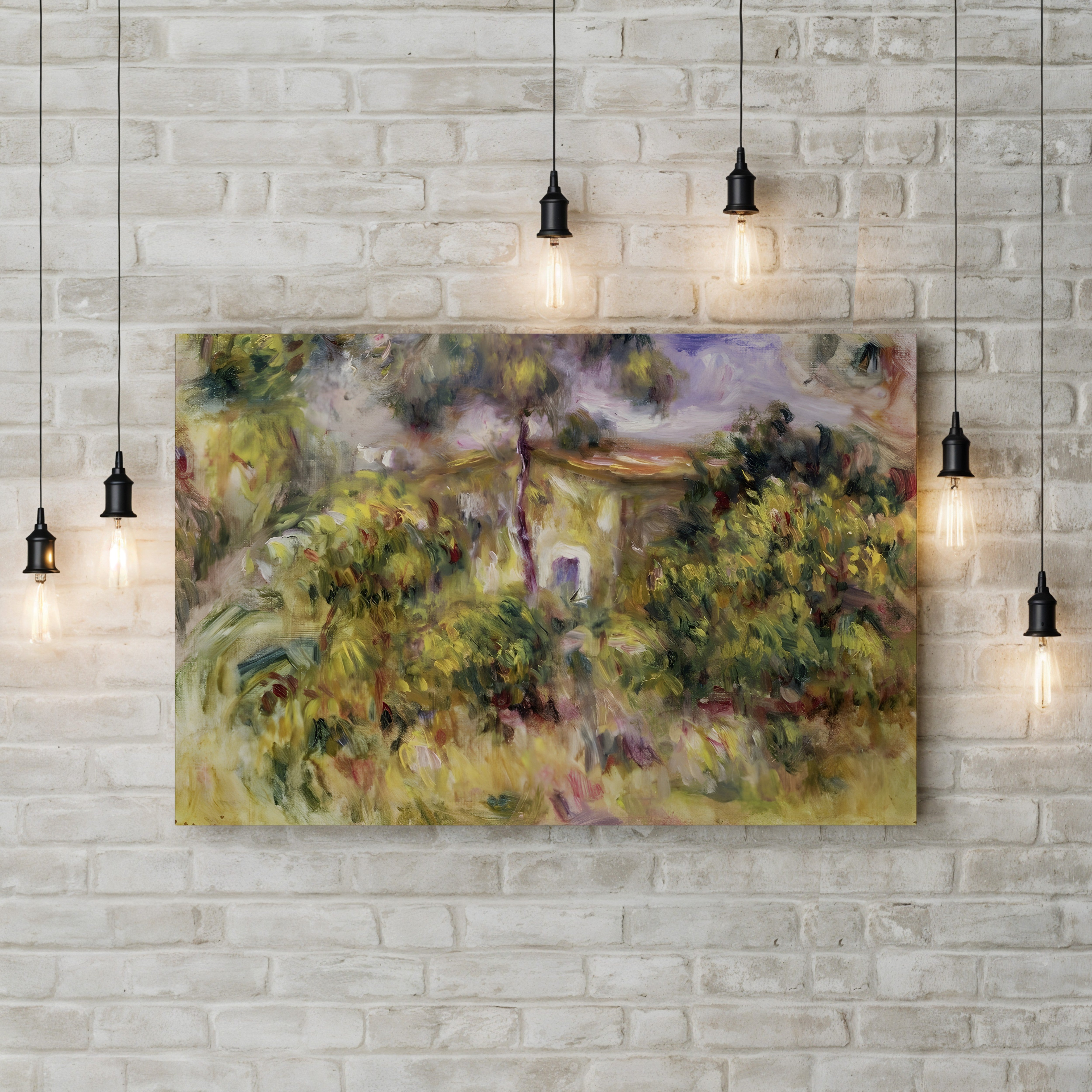 Farmhouse, 1917 – Pierre-Auguste Renoir Wall Art | Late Impressionist Landscape Canvas Print