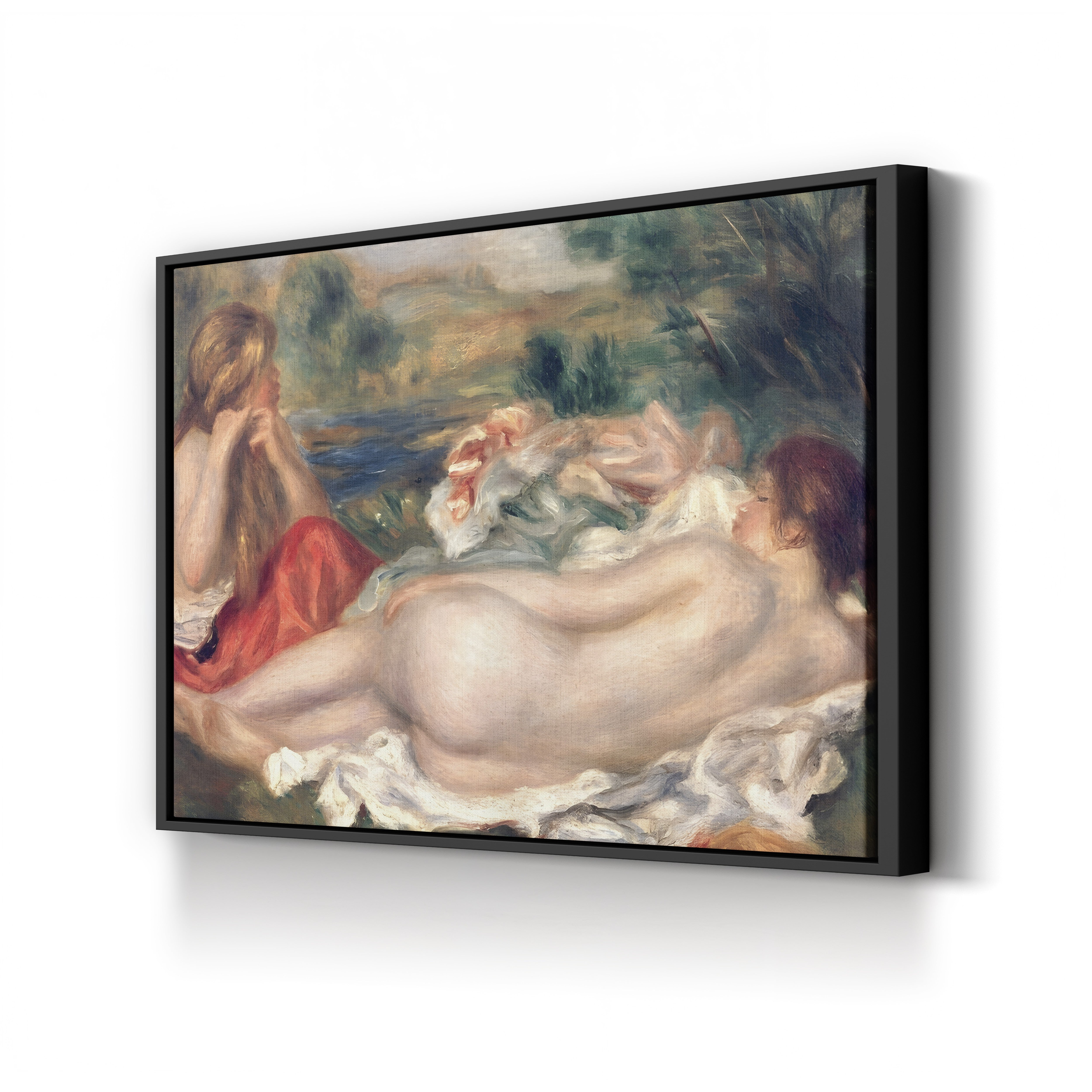Two Bathers, 1896 – Pierre-Auguste Renoir Wall Art | Impressionist Bather Canvas Print