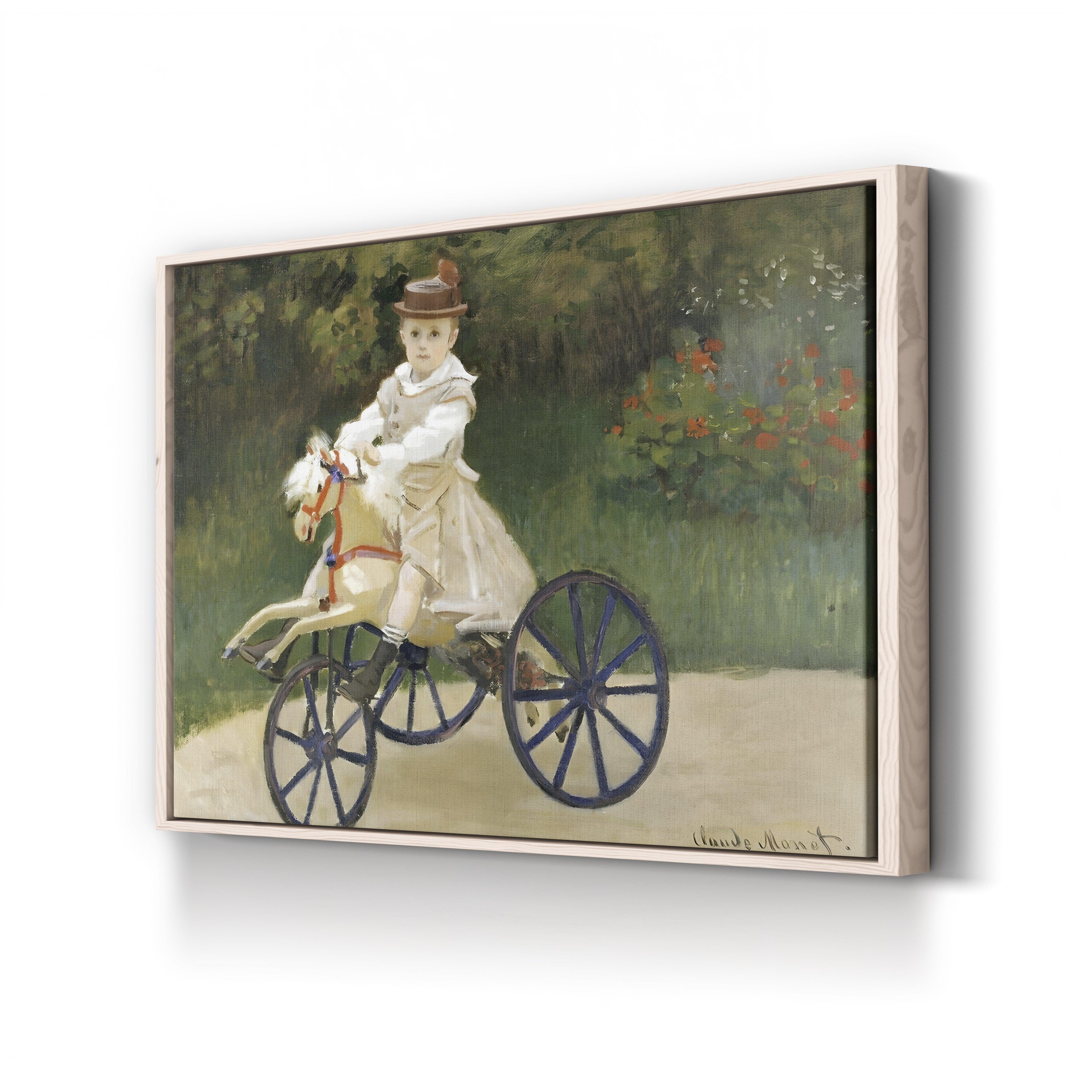 Jean Monet on His Hobby Horse, c. 1867–1913 – Claude Monet Wall Art | Impressionist Childhood Scene Canvas Print