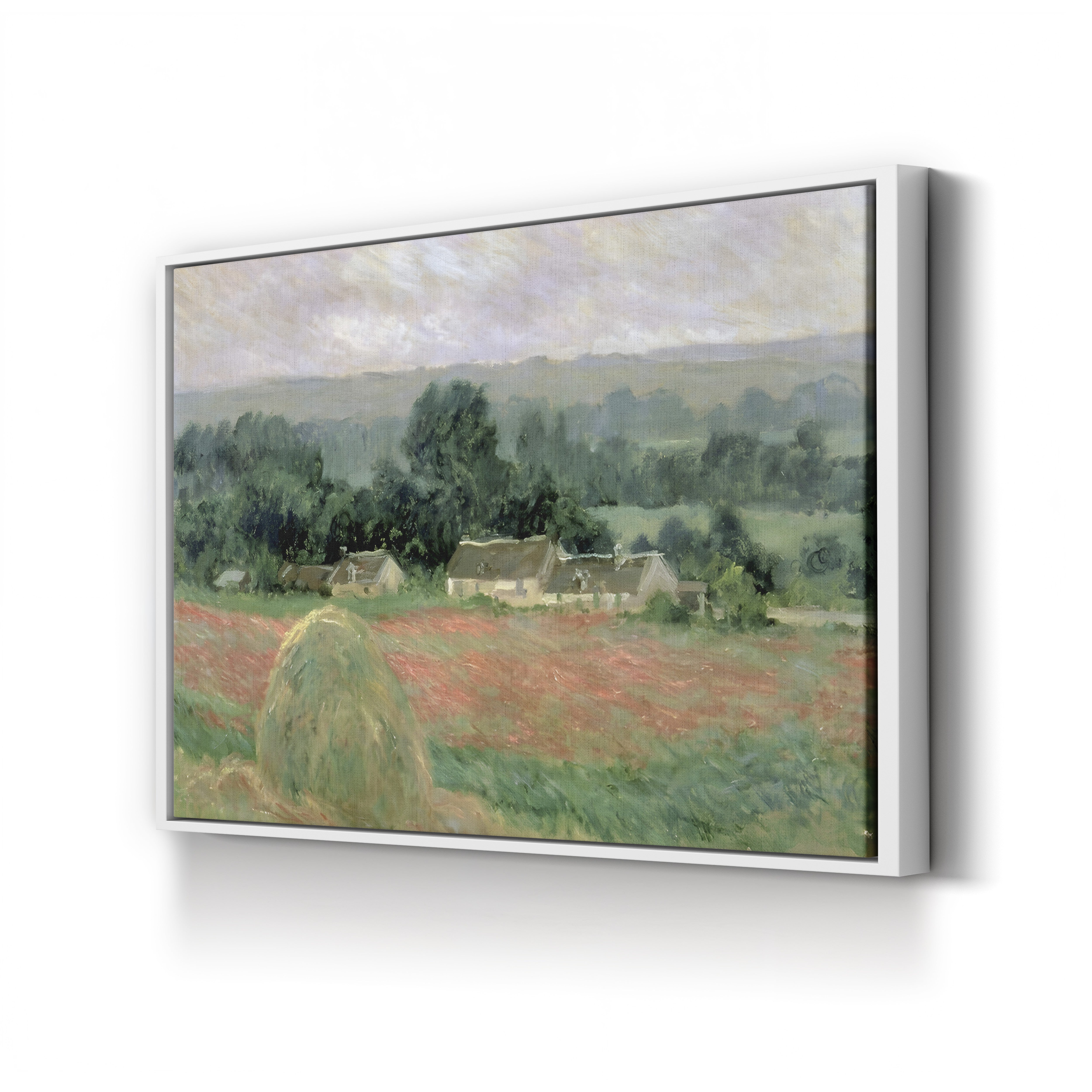 Haystack at Giverny, 1886 – Claude Monet Wall Art | Impressionist Meadow Canvas Print