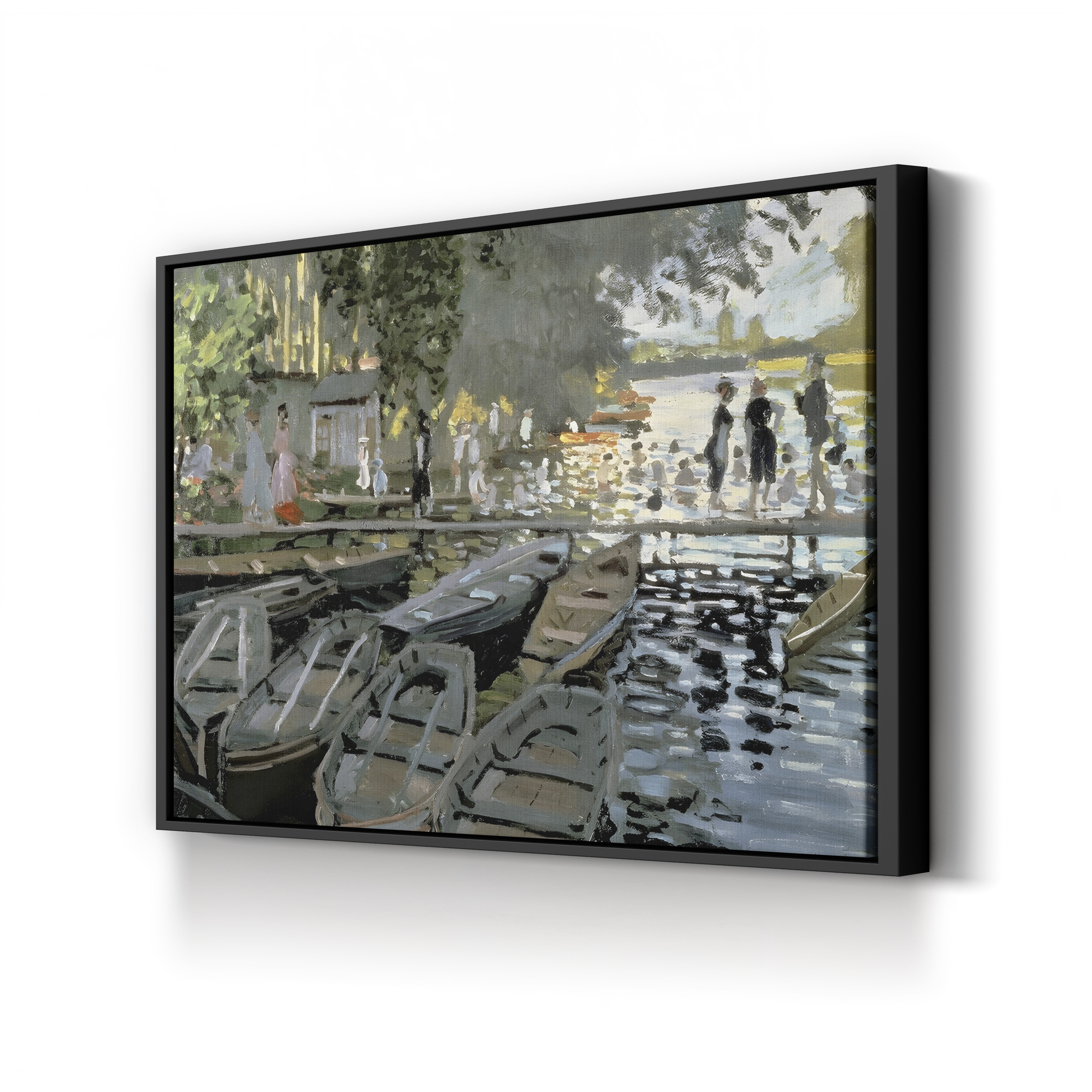Bathers at La Grenouillère, 1869 – Claude Monet Wall Art | Foundational Impressionist Canvas Print