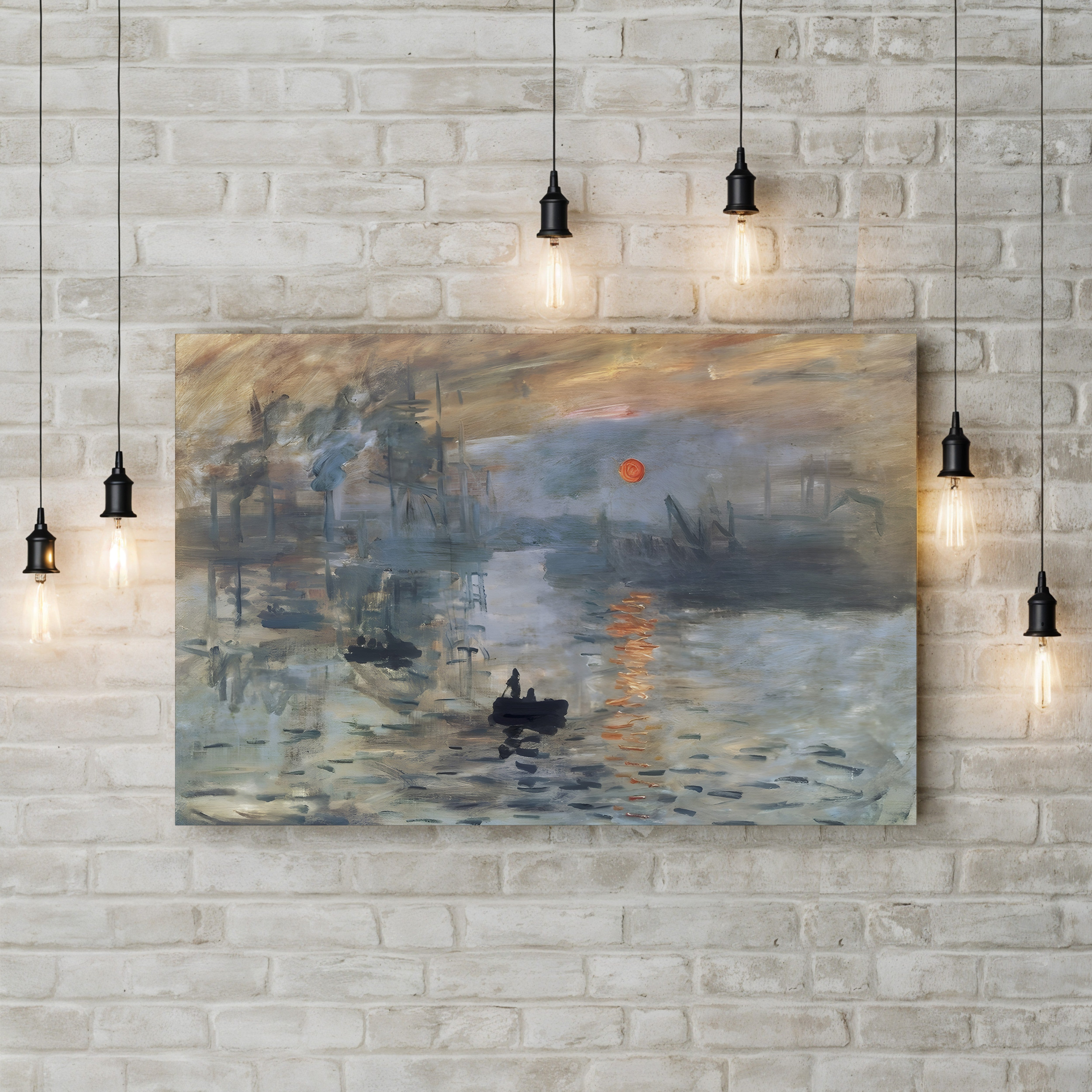 Impression, Sunrise, 1872 – Claude Monet Wall Art | Iconic Impressionist Harbour Canvas Print