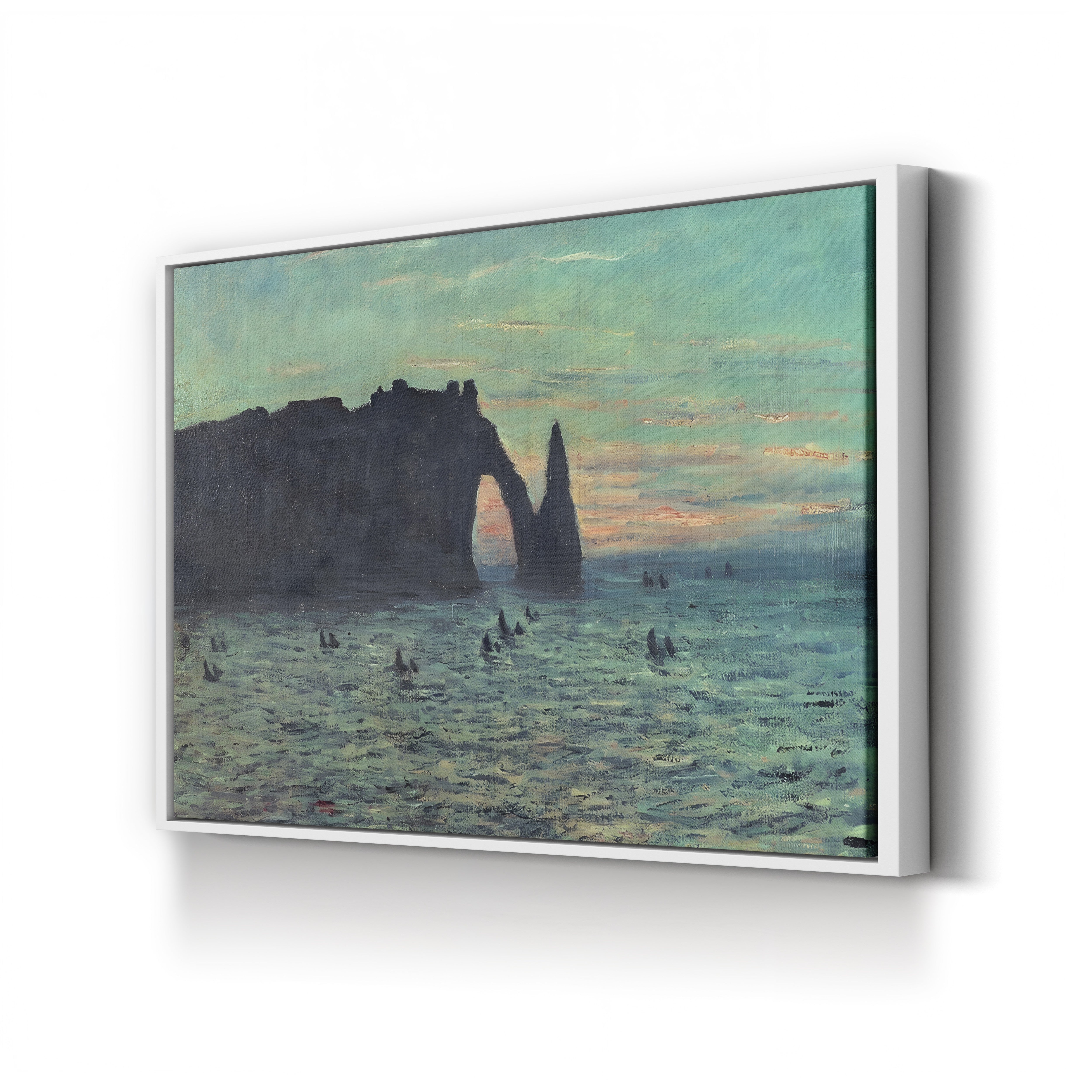 The Hollow Needle at Étretat (L’Aiguille creuse à Étretat), 1883 by Claude Monet