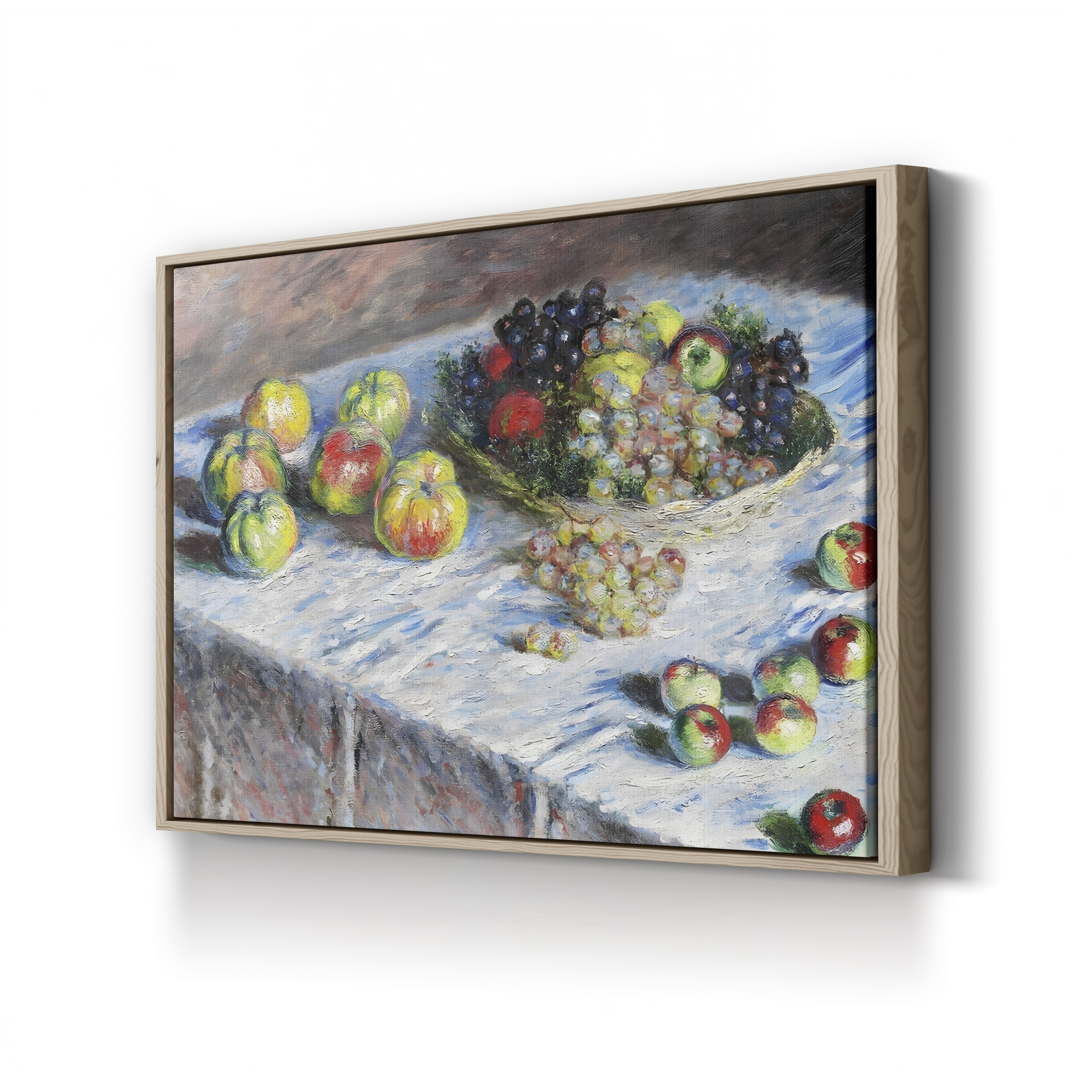 Apples and Grapes – Claude Monet Wall Art | Impressionist Still Life Canvas Print