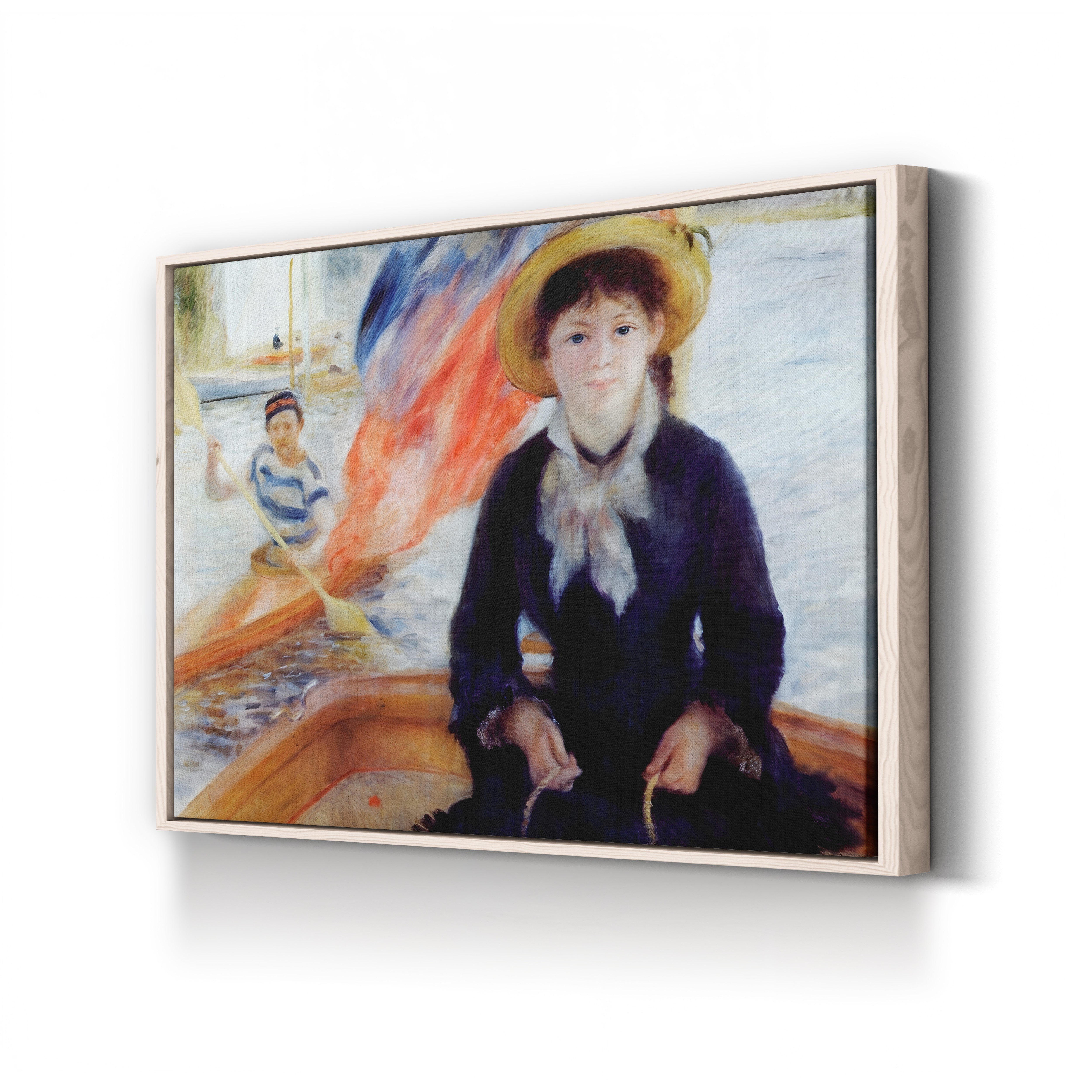 In a Dinghy – Pierre-Auguste Renoir Wall Art | Impressionist River Canvas Print
