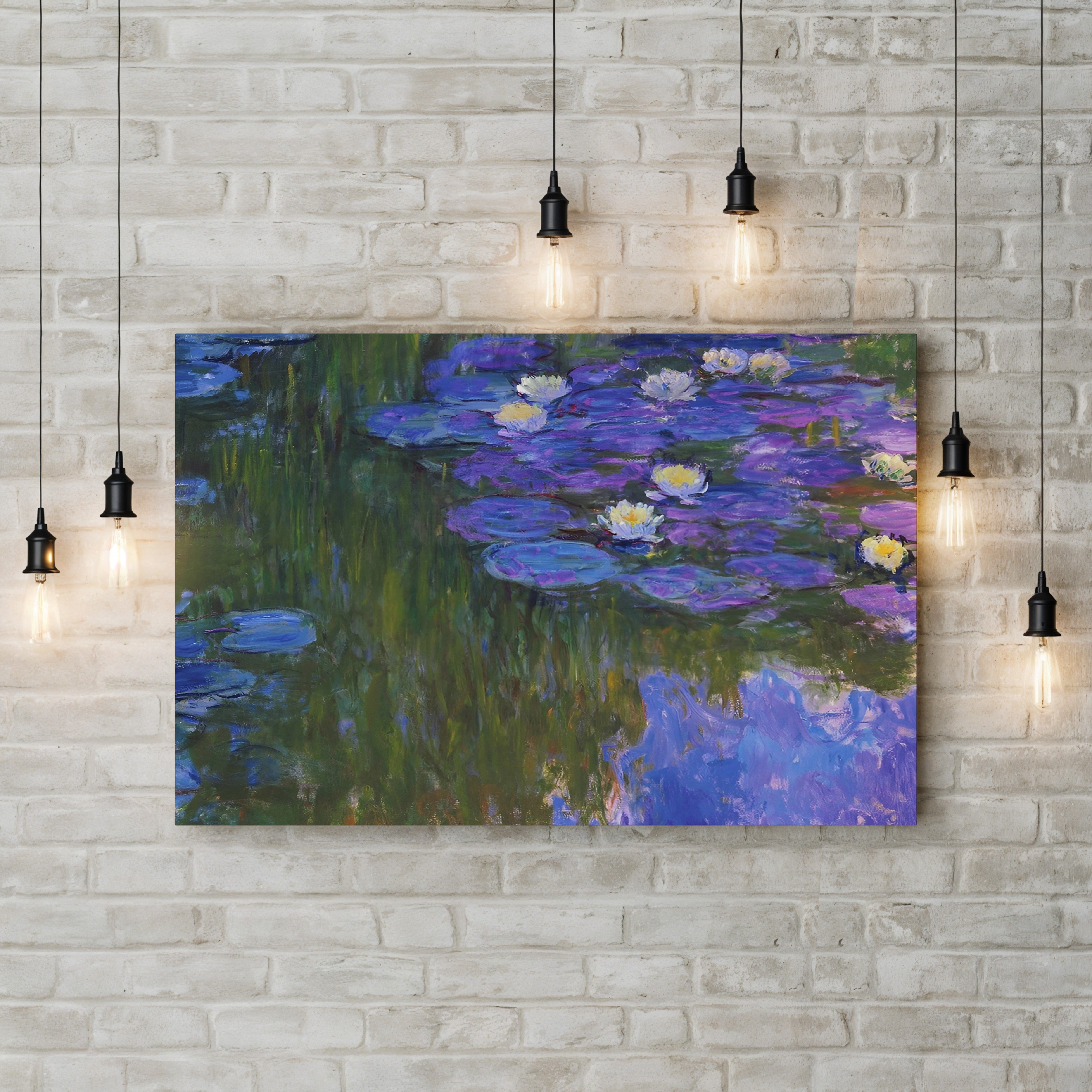 Water Lilies in Bloom (Nymphéas en Fleur), 1914-1917 by Claude Monet