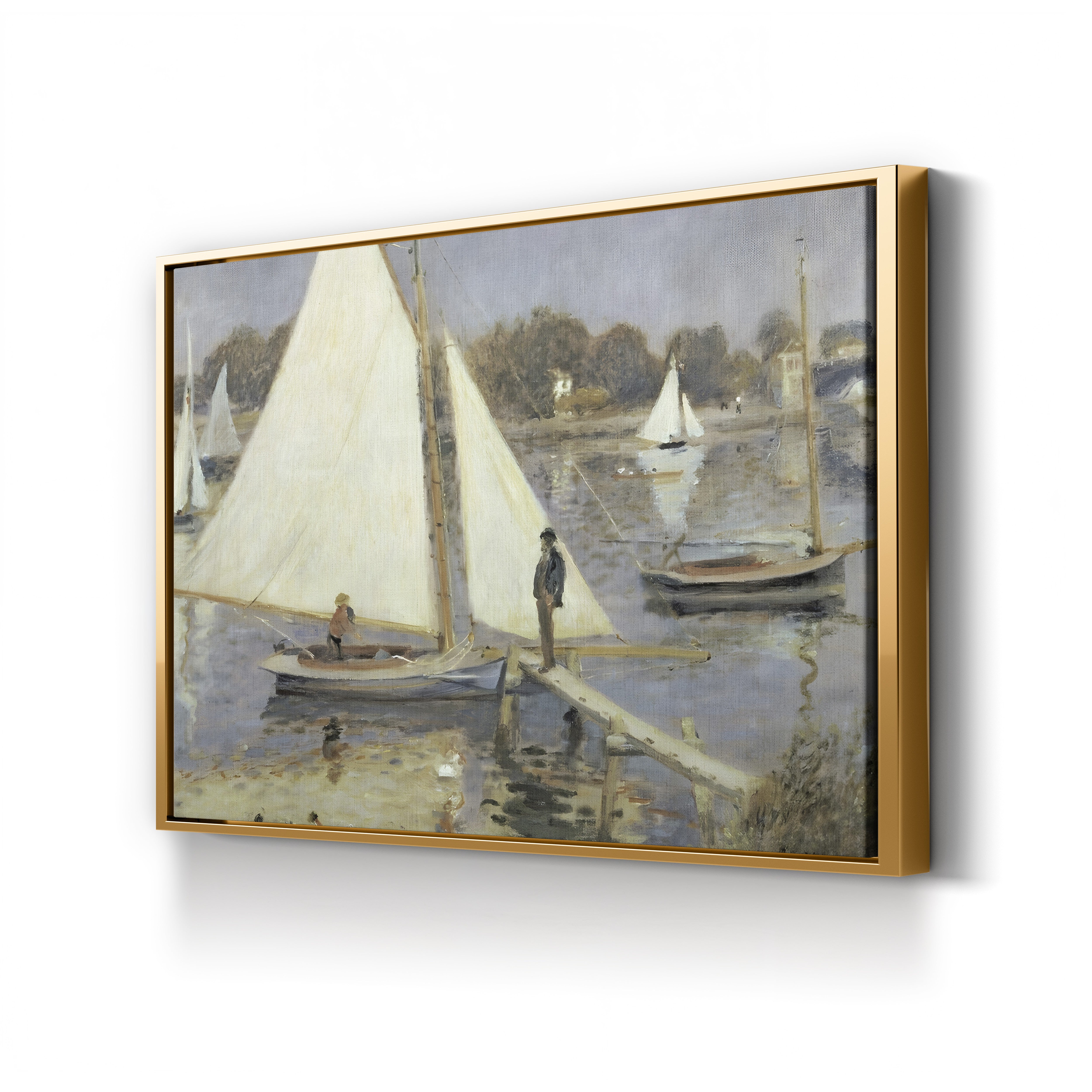 The Seine at Argenteuil, 1874 – Pierre-Auguste Renoir Wall Art | Impressionist River Canvas Print