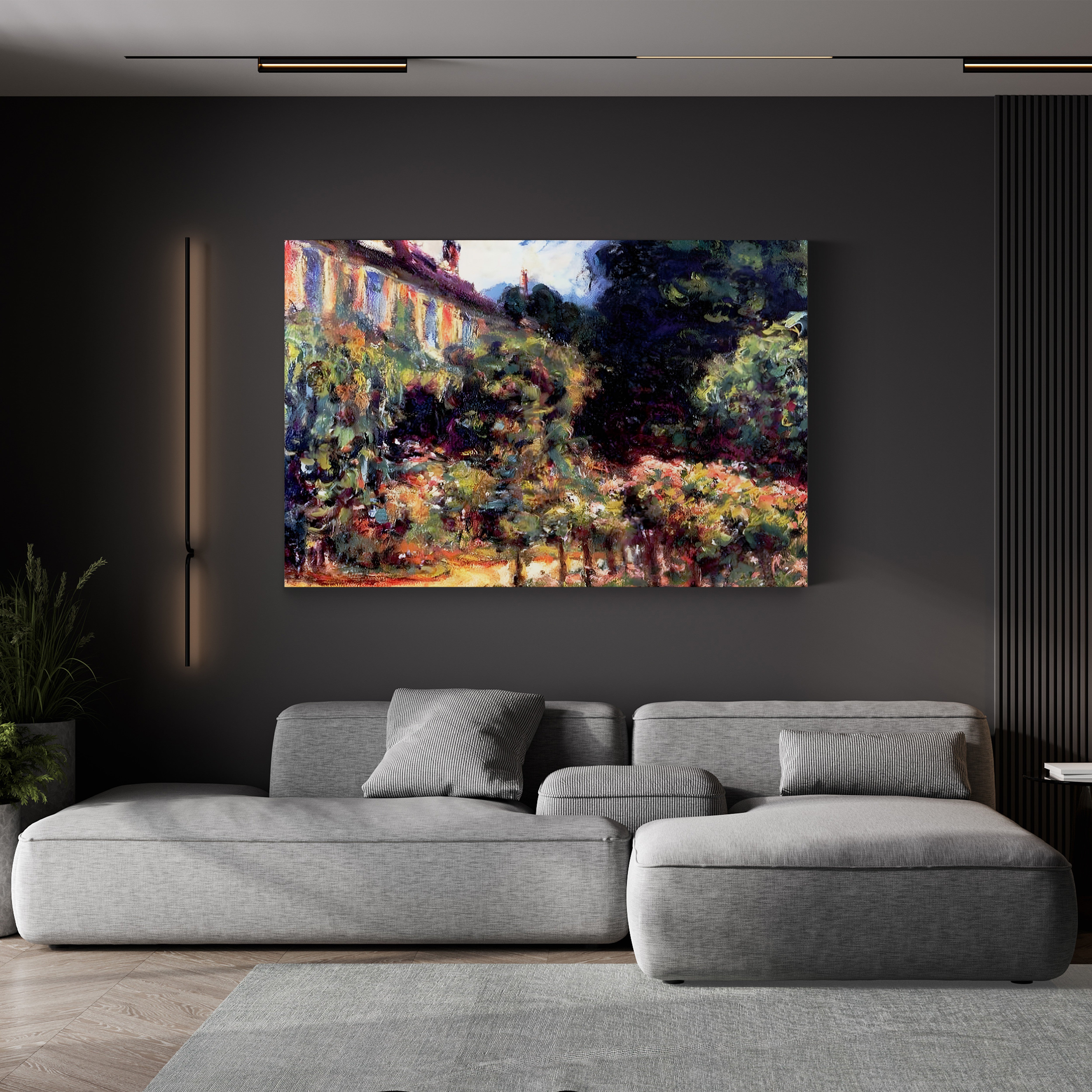 Giverny, the House from the Garden, 1913 – Claude Monet Wall Art | Impressionist Garden Canvas Print
