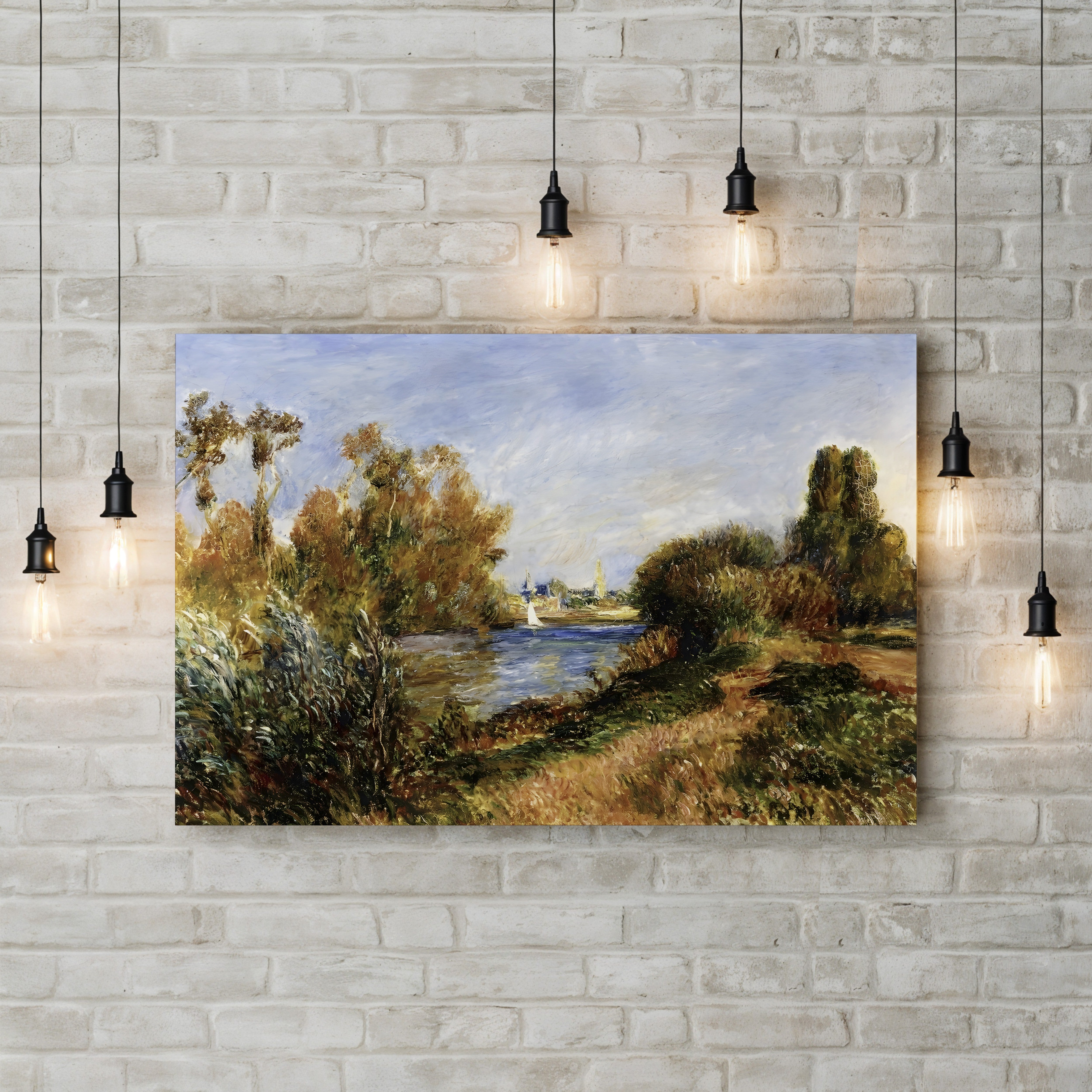 The Seine at Argenteuil, 1888 – Pierre-Auguste Renoir Wall Art | Impressionist River Canvas Print