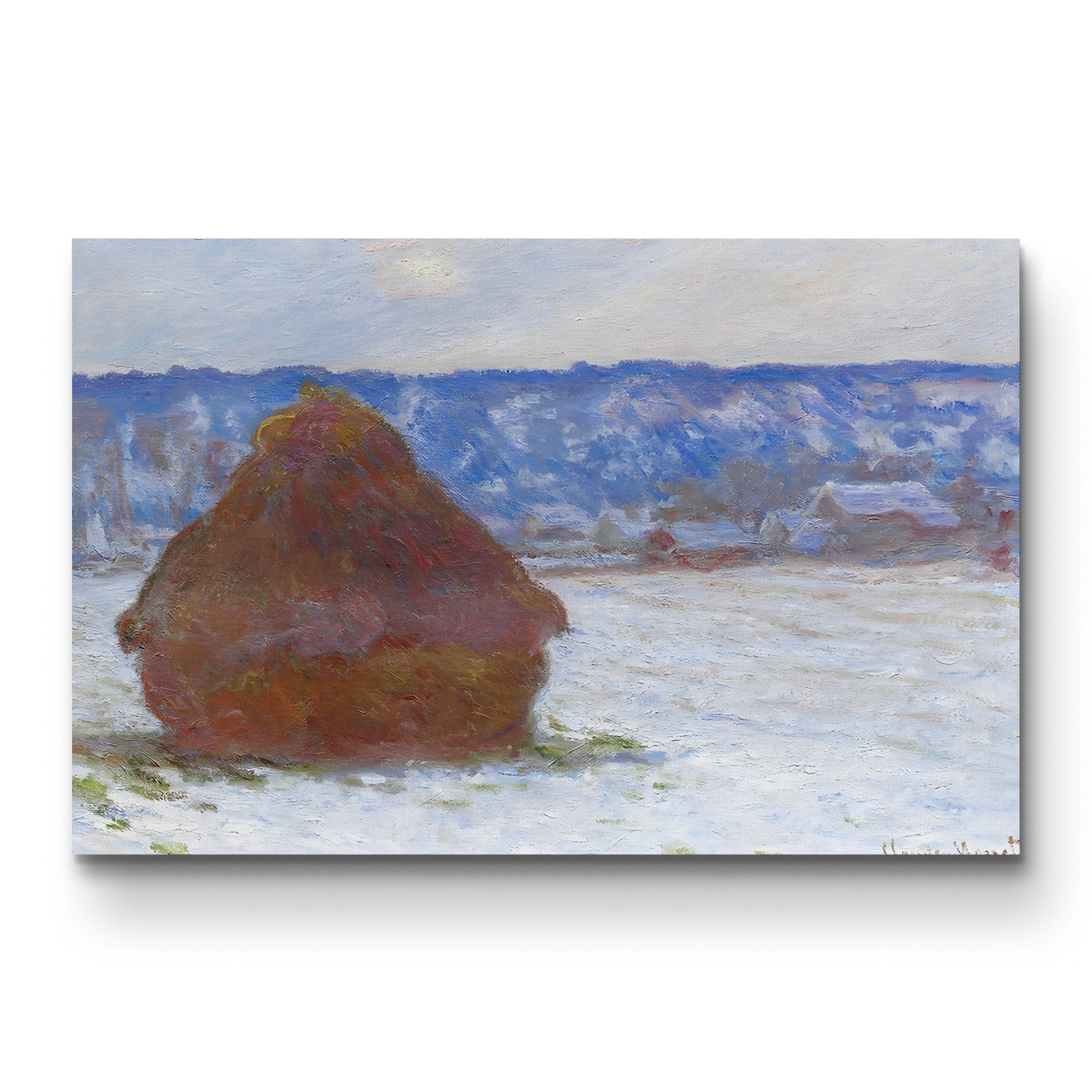 Stack of Wheat, Snow Effect, Overcast Day (Meule, effet de neige, temps couvert), 1890-91 by Claude Monet
