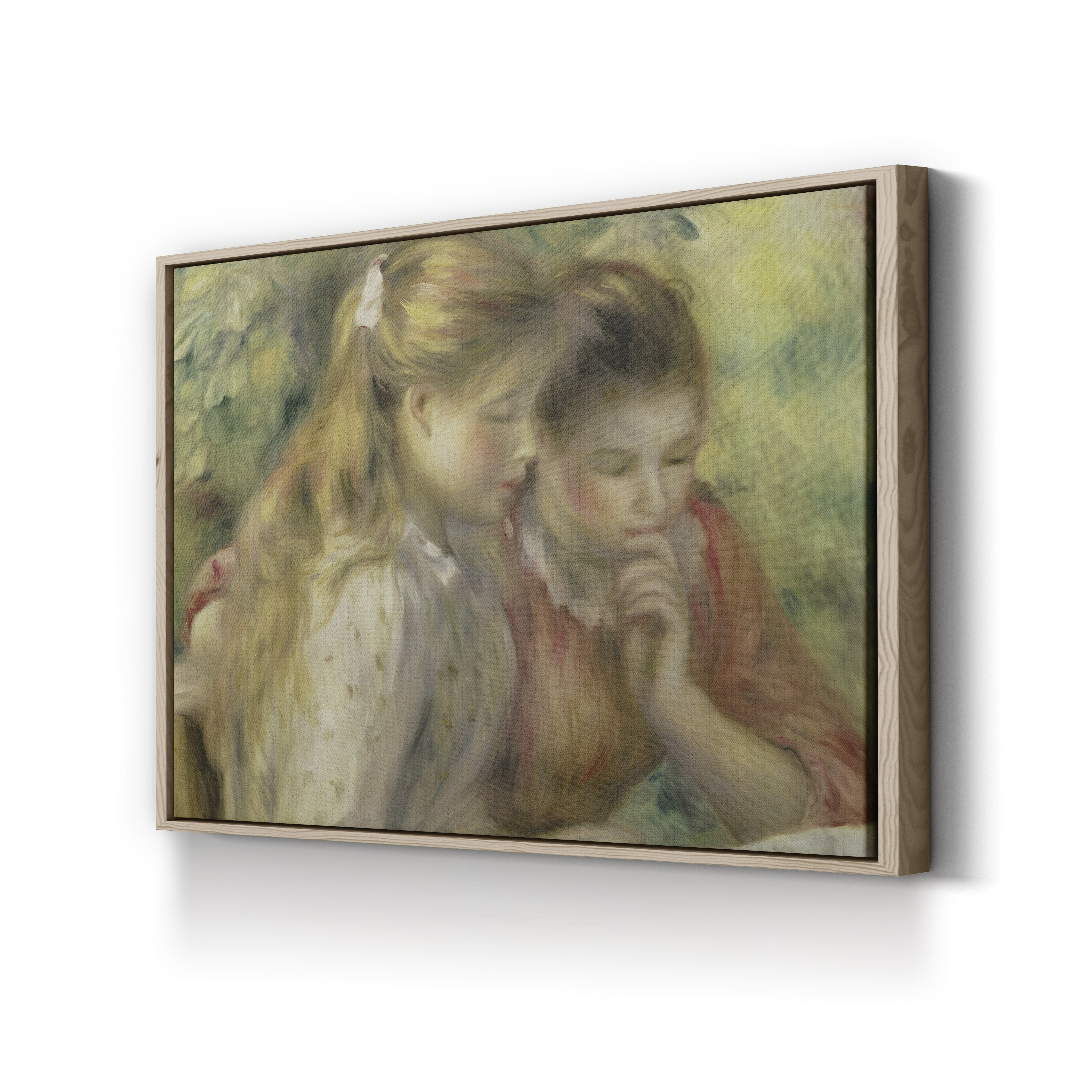 Two Girls Reading, 1892 – Pierre-Auguste Renoir Wall Art | Impressionist Interior Canvas Print