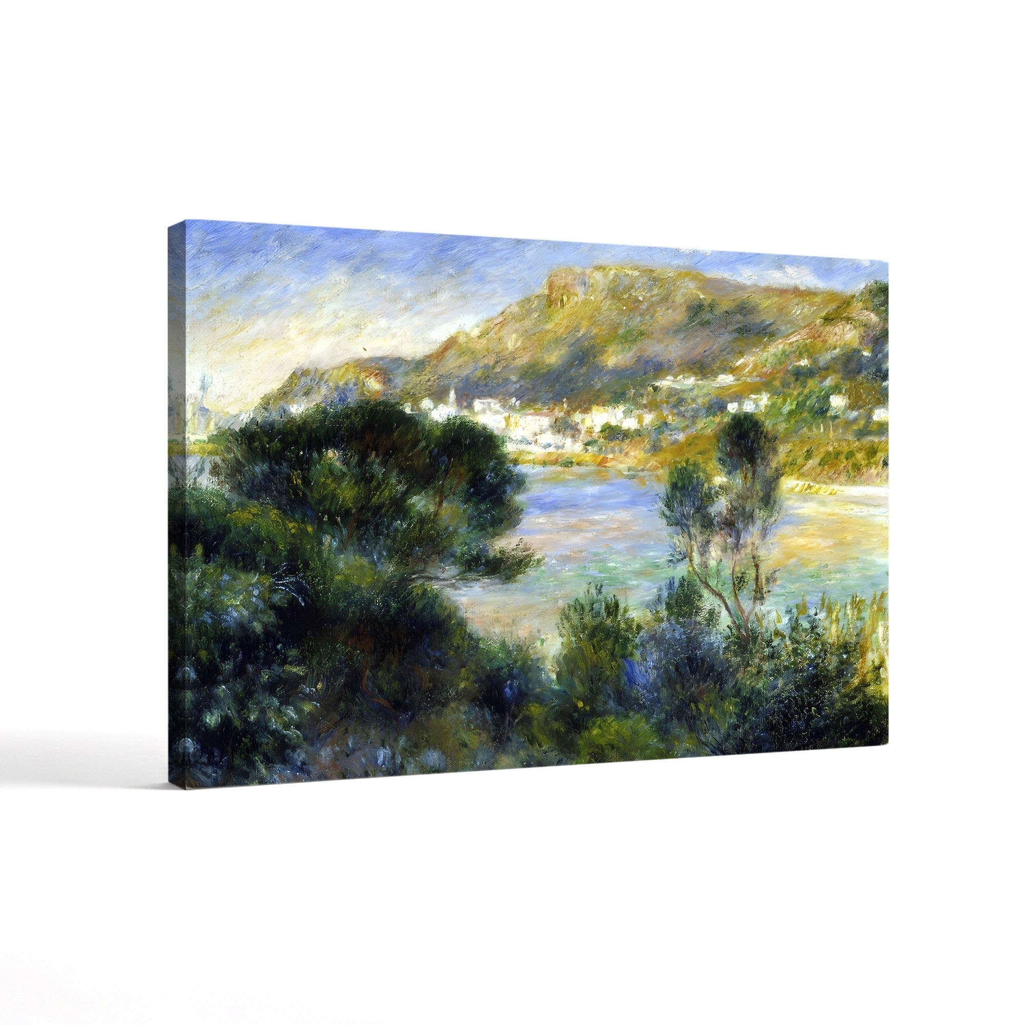 View from Cap Martin of Monte Carlo, 1884 – Pierre-Auguste Renoir Wall Art | Impressionist Riviera Canvas Print