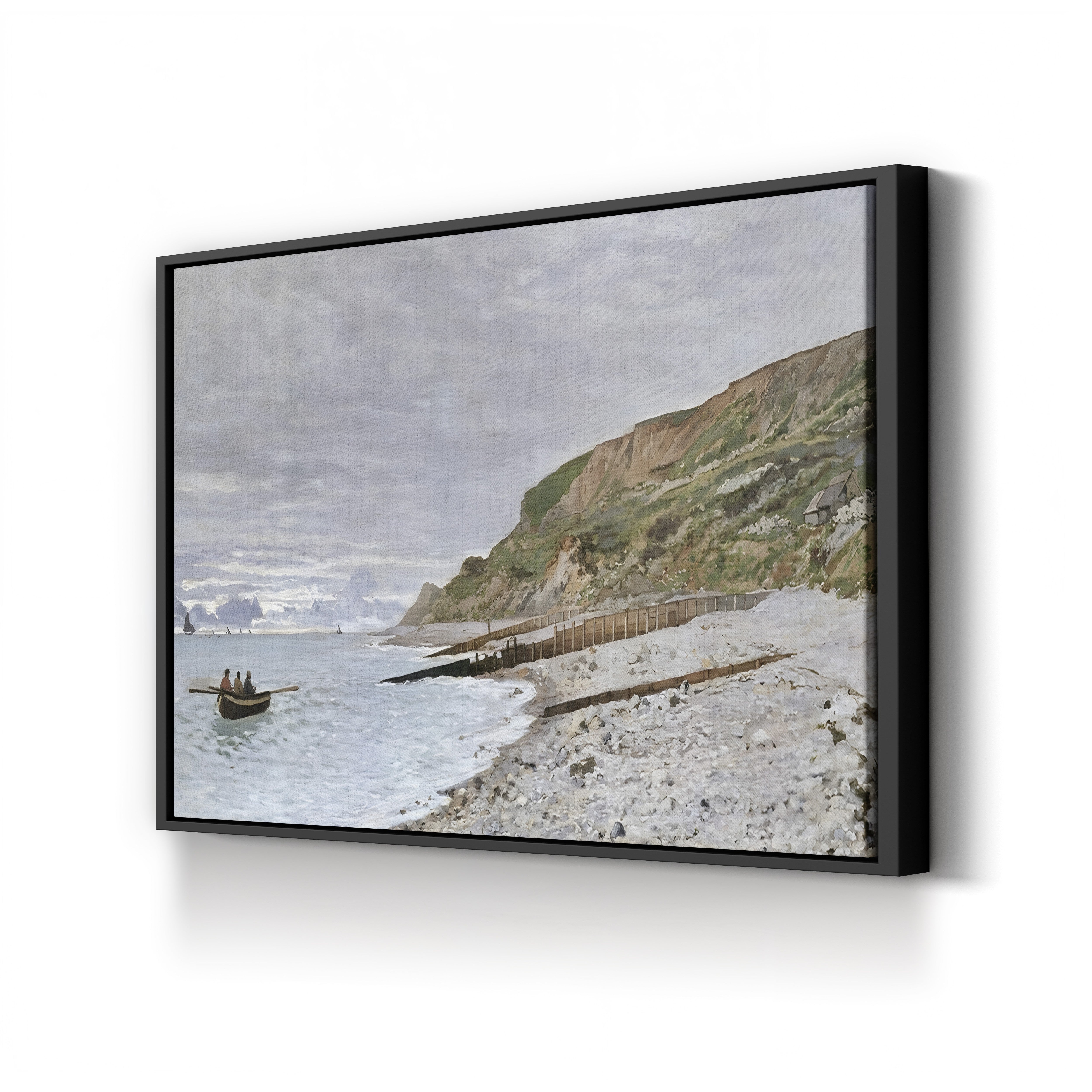 La Pointe de la Hève, 1864 – Claude Monet Wall Art | Early Impressionist Norman Cliff Canvas Print