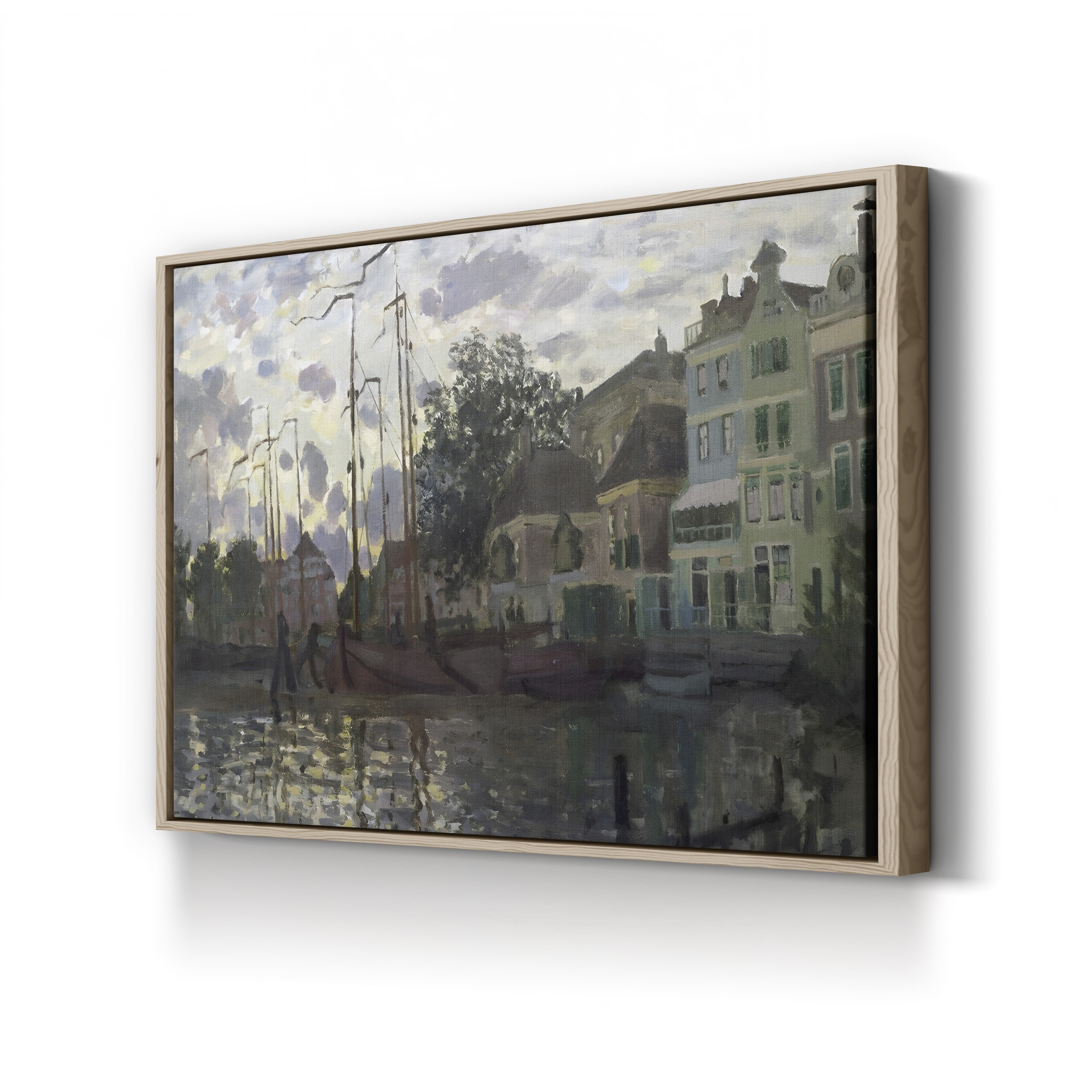 The Dam at Zaandam, Evening (Le Dam à Zaandam, le soir), 1871 by Claude Monet