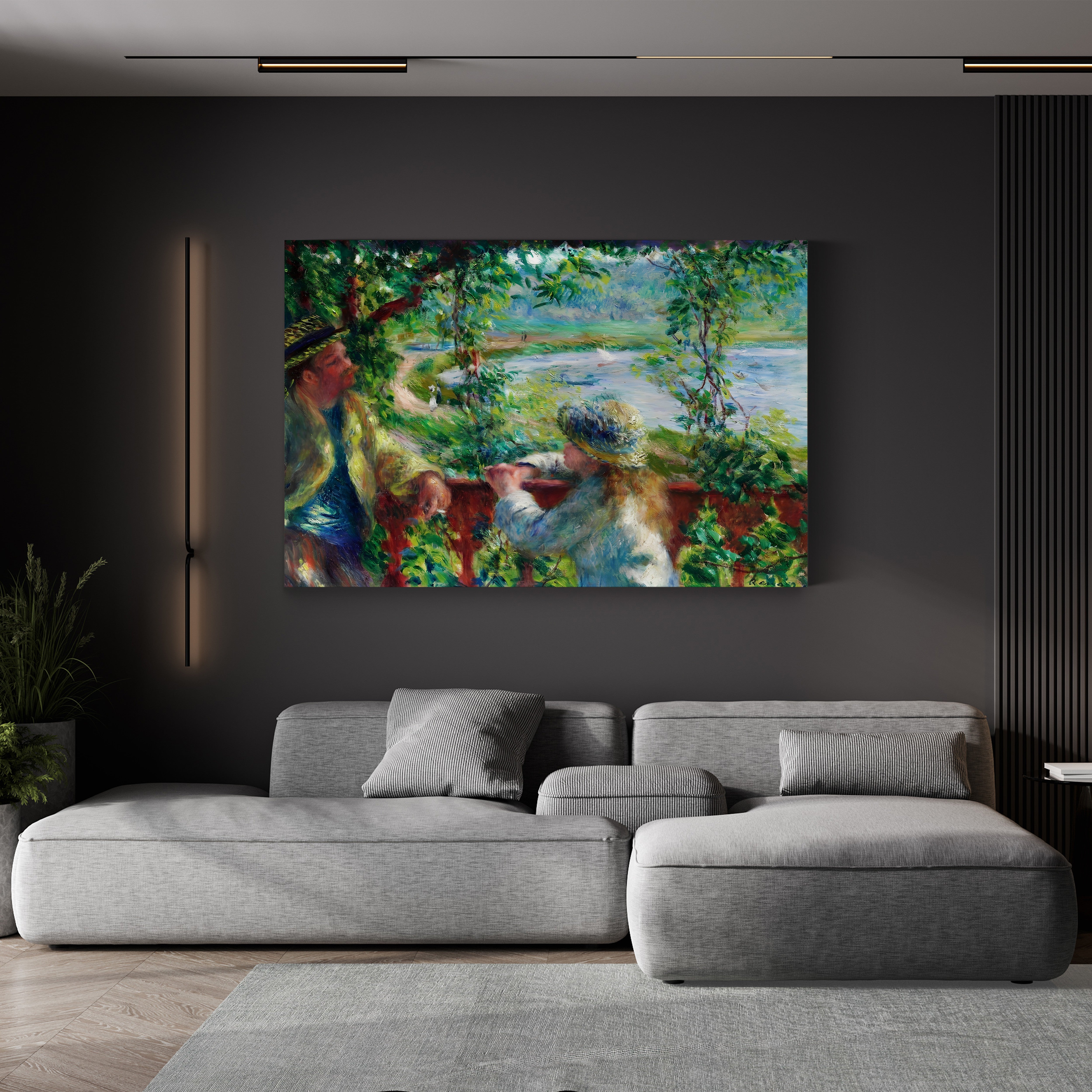 Near the Lake – Renoir Wall Art | Impressionist Landscape Canvas