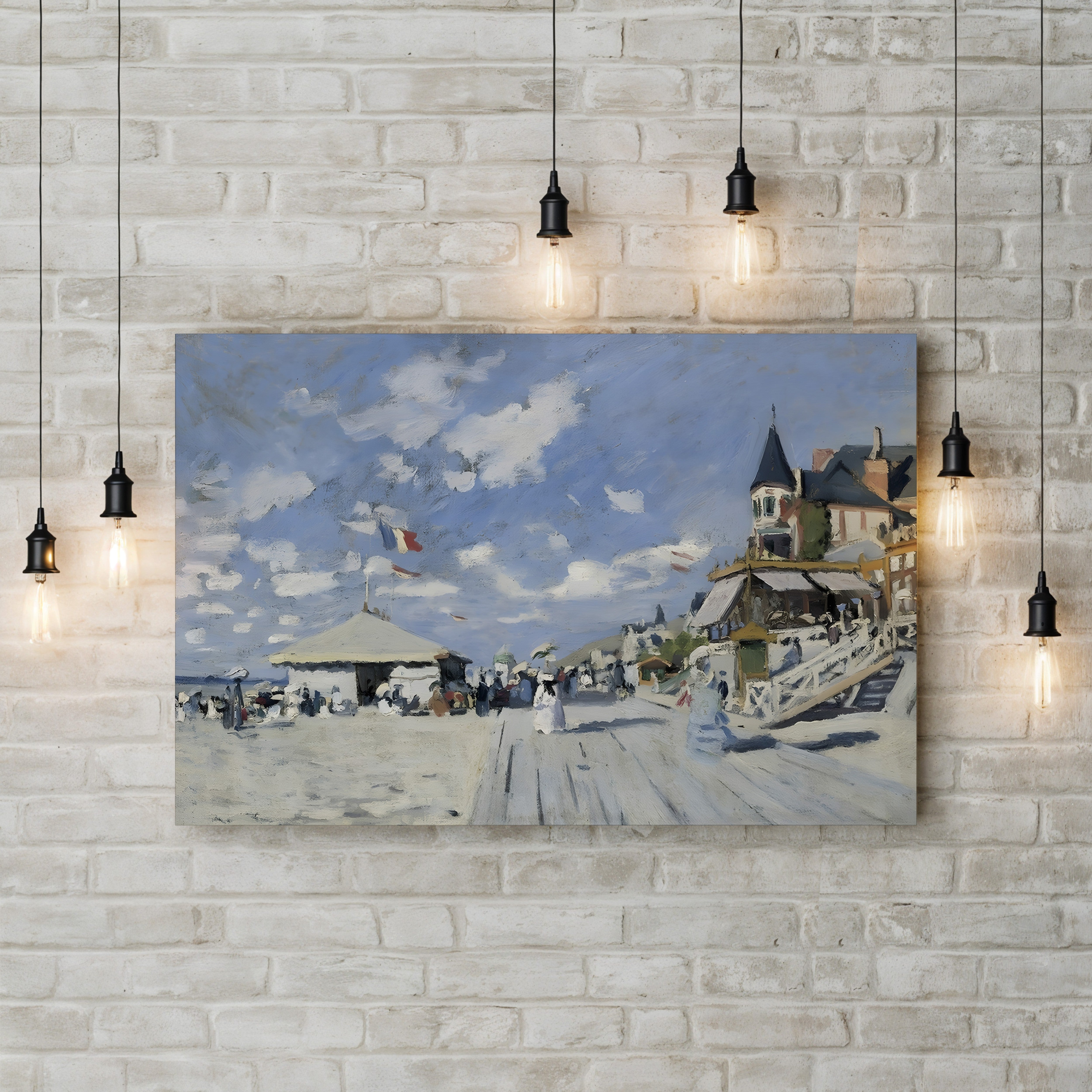 The Boardwalk at Trouville, 1870 by Claude Monet