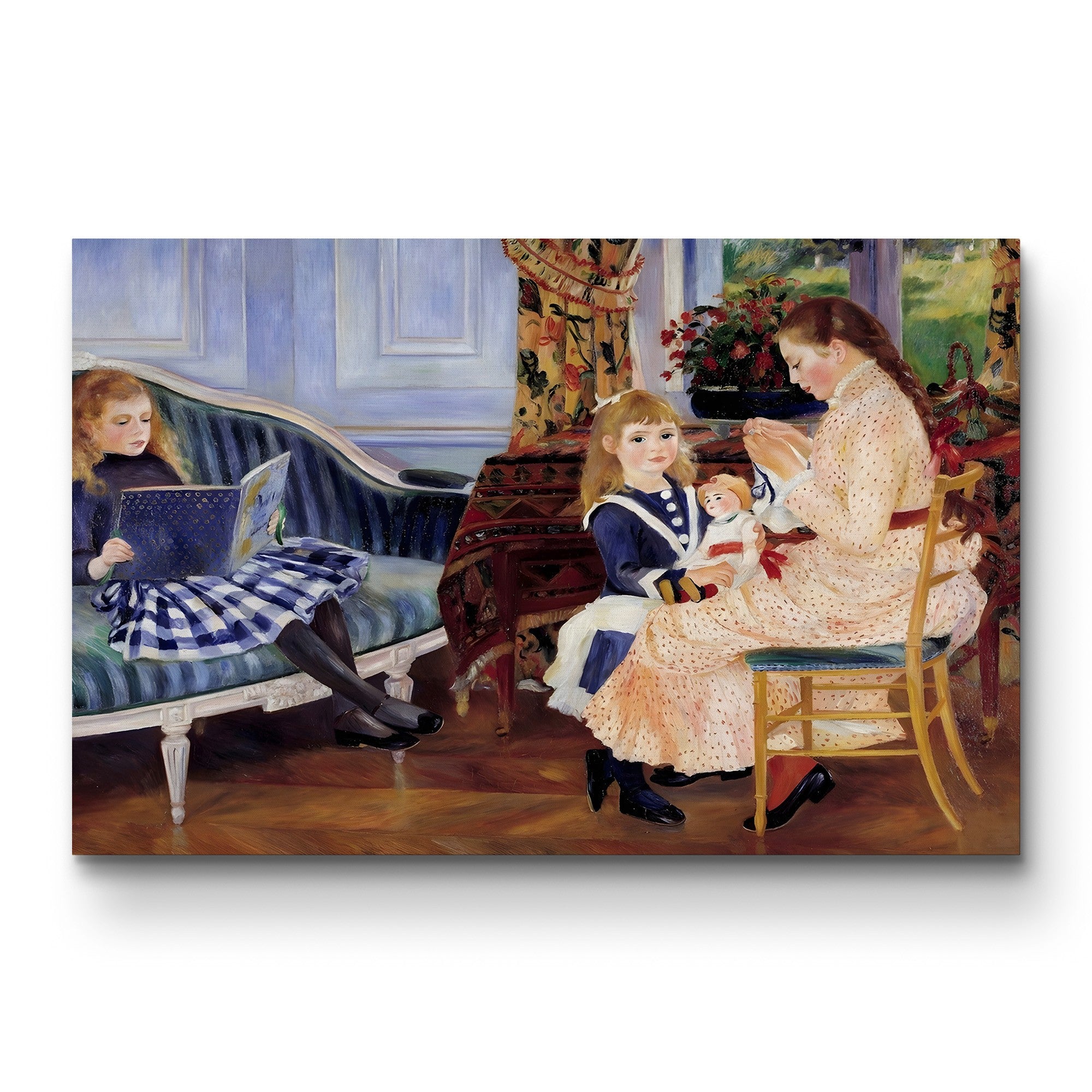 Children's Afternoon at Wargemont – Pierre-Auguste Renoir Wall Art | Impressionist Figure Canvas Print