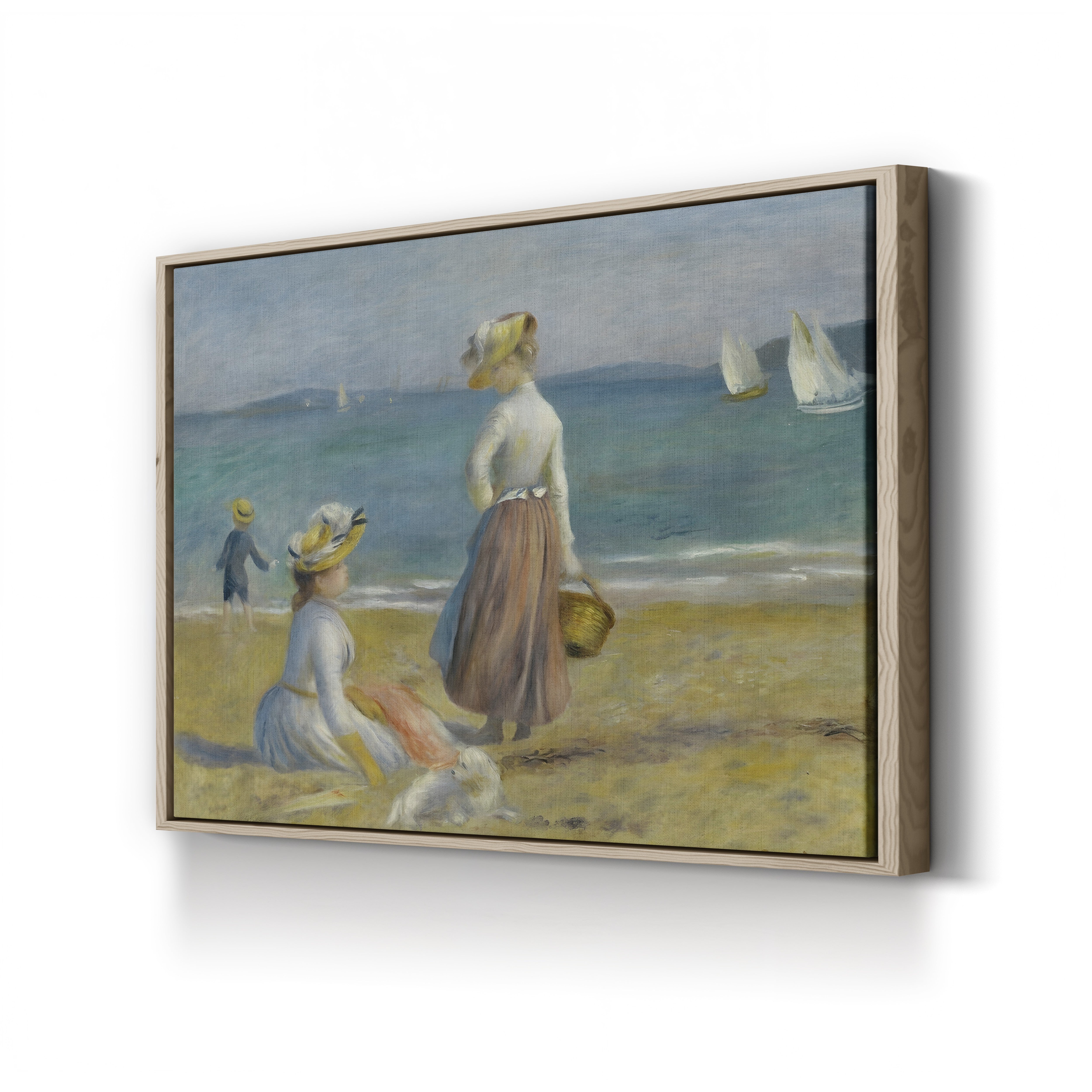 Figures on the Beach, 1890 – Pierre-Auguste Renoir Wall Art | Impressionist Coastal Canvas Print