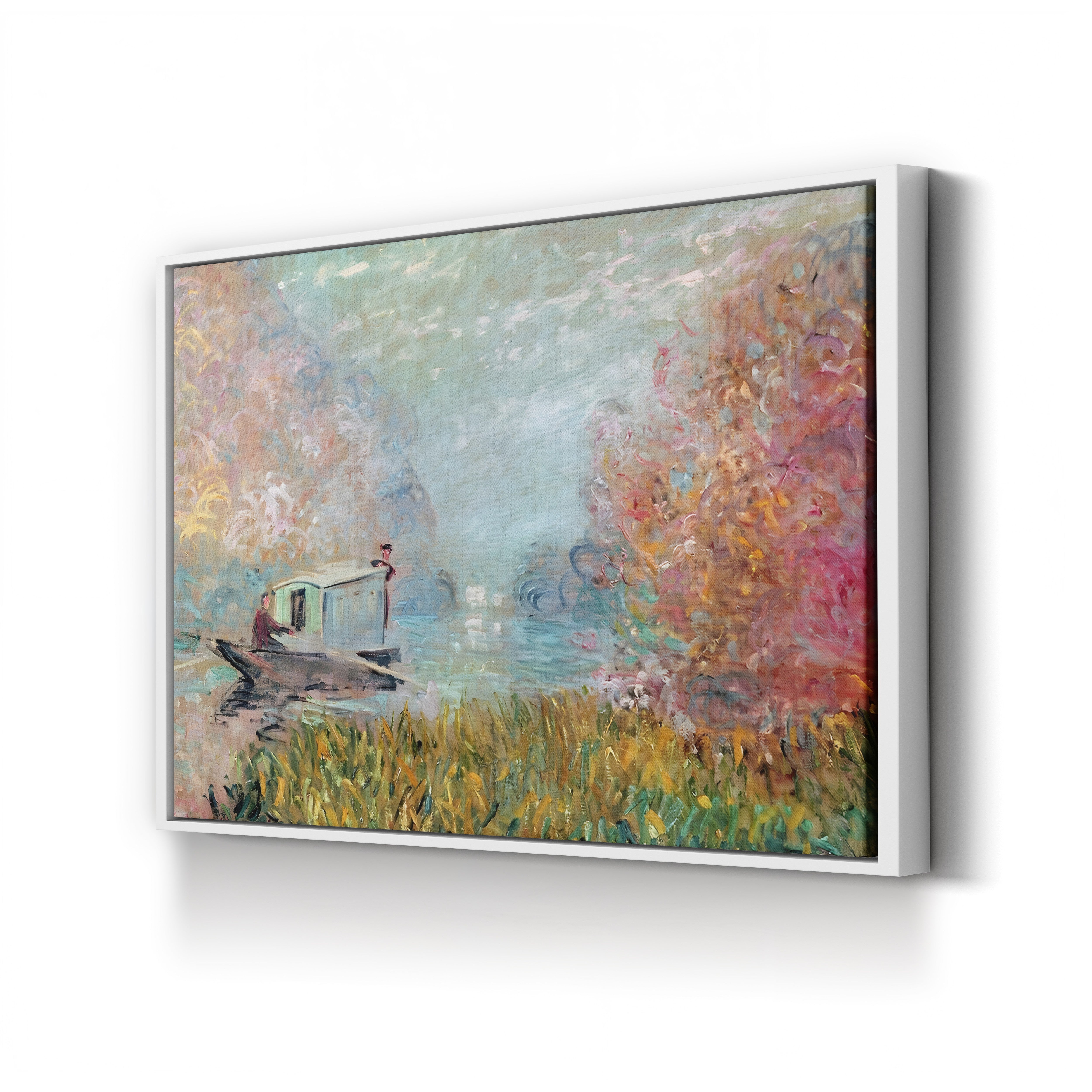 The Studio Boat (Le Bateau-atelier), 1876 by Claude Monet