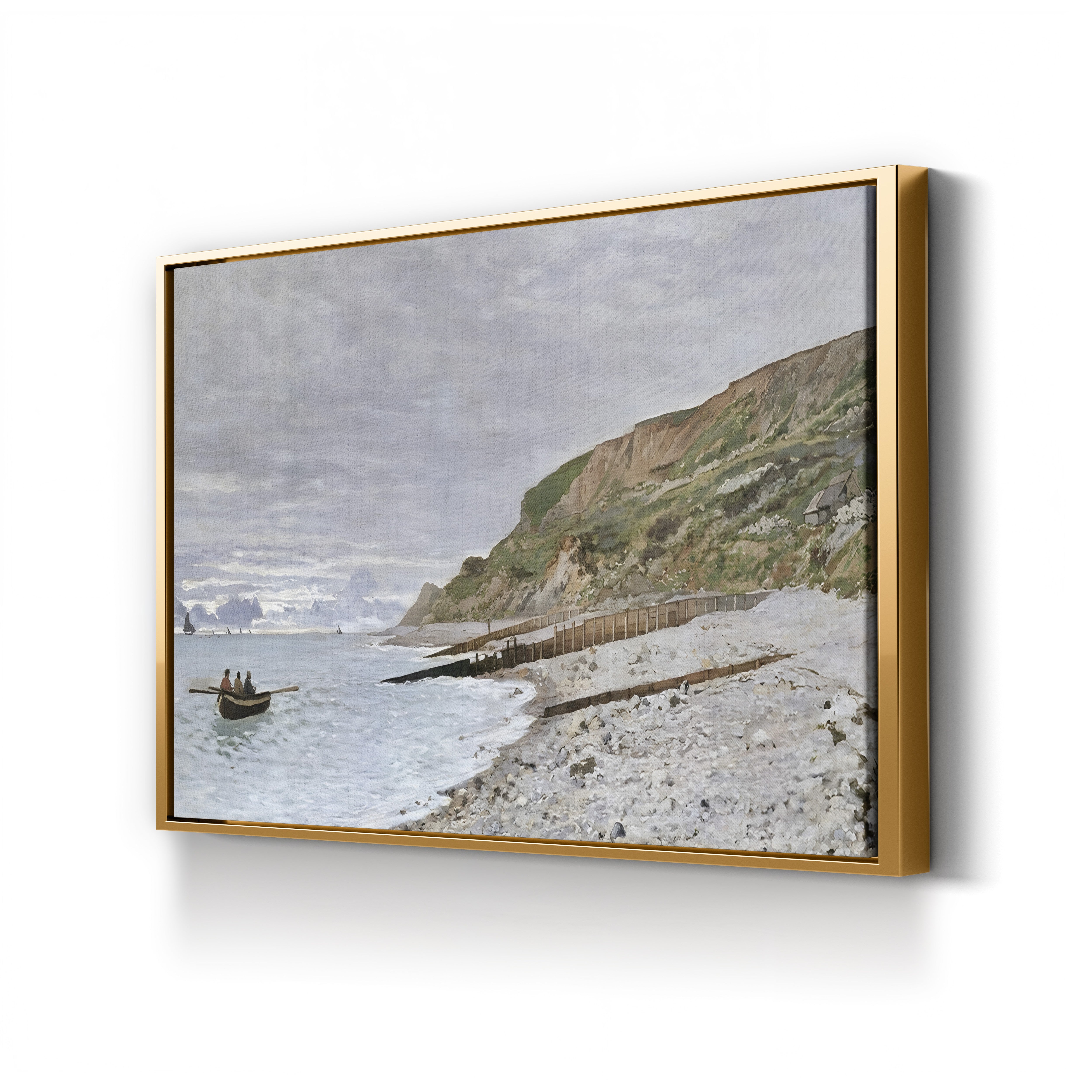 La Pointe de la Hève, 1864 – Claude Monet Wall Art | Early Impressionist Norman Cliff Canvas Print