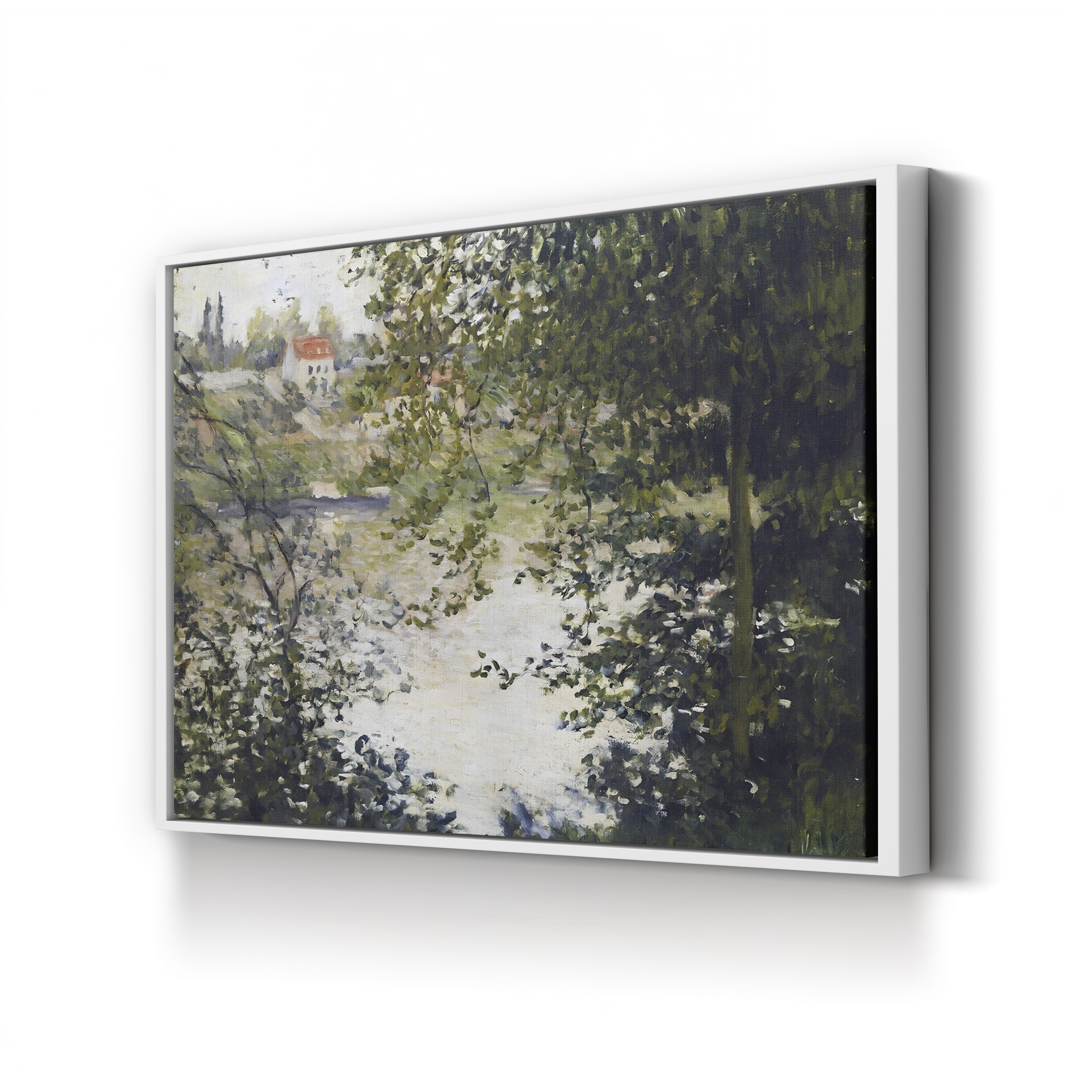 A View Through the Trees of La Grande Jatte Island, 1878 – Claude Monet Wall Art | Impressionist Landscape Canvas Print