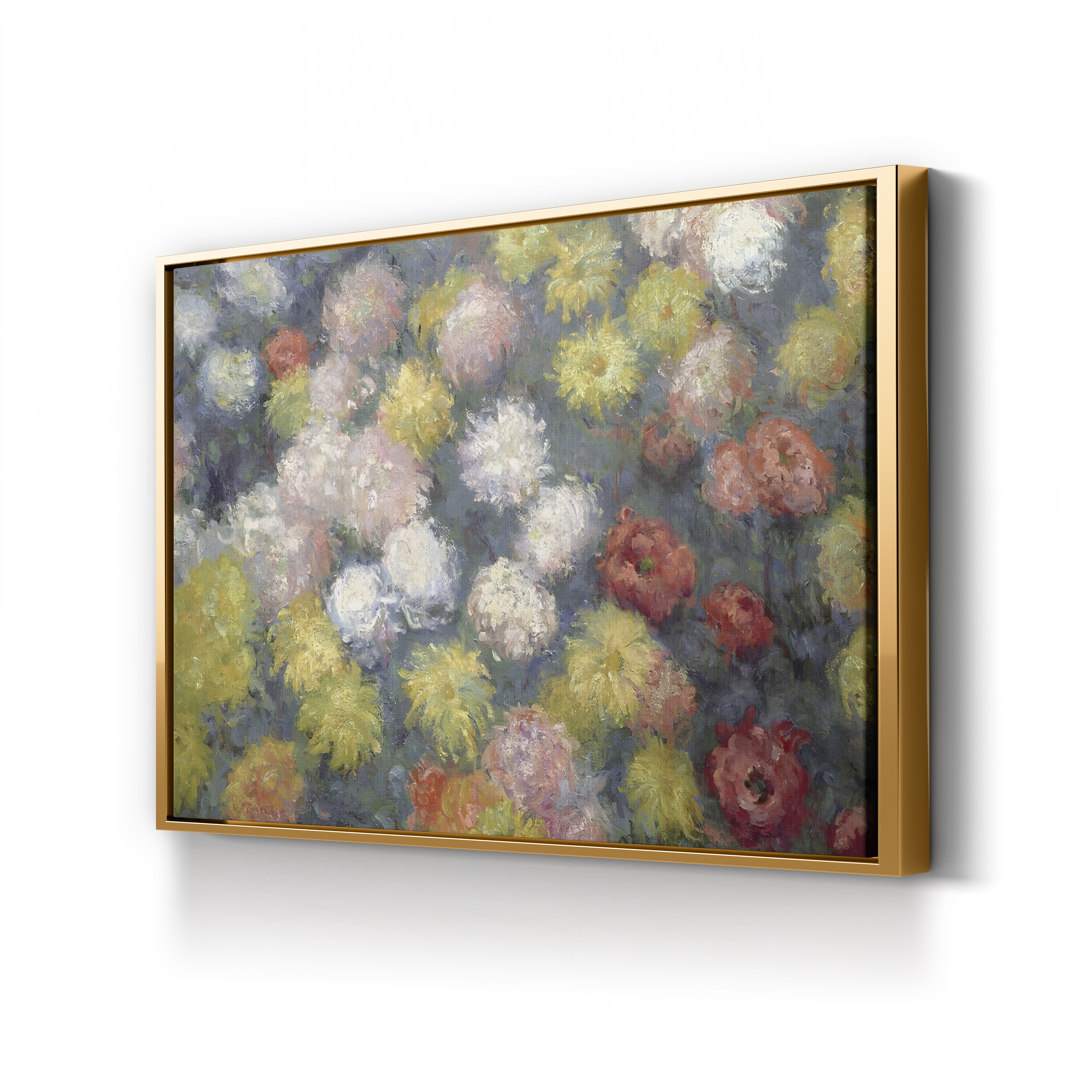 Chrysanthemums, 1897 – Claude Monet Wall Art | Late Impressionist Floral Still Life Canvas Print