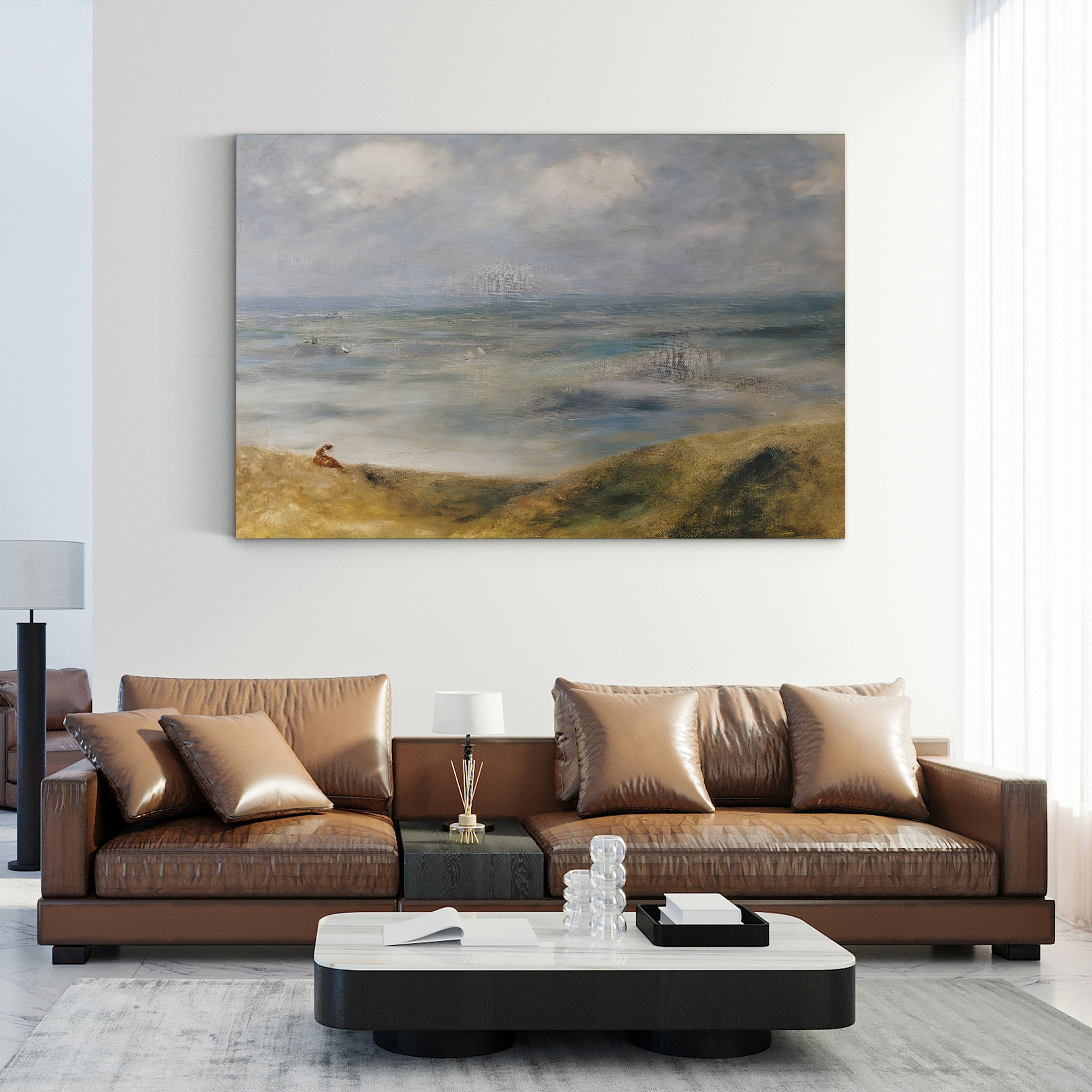 View of the Sea, Guernsey – Pierre-Auguste Renoir Wall Art | Impressionist Seascape Canvas Print