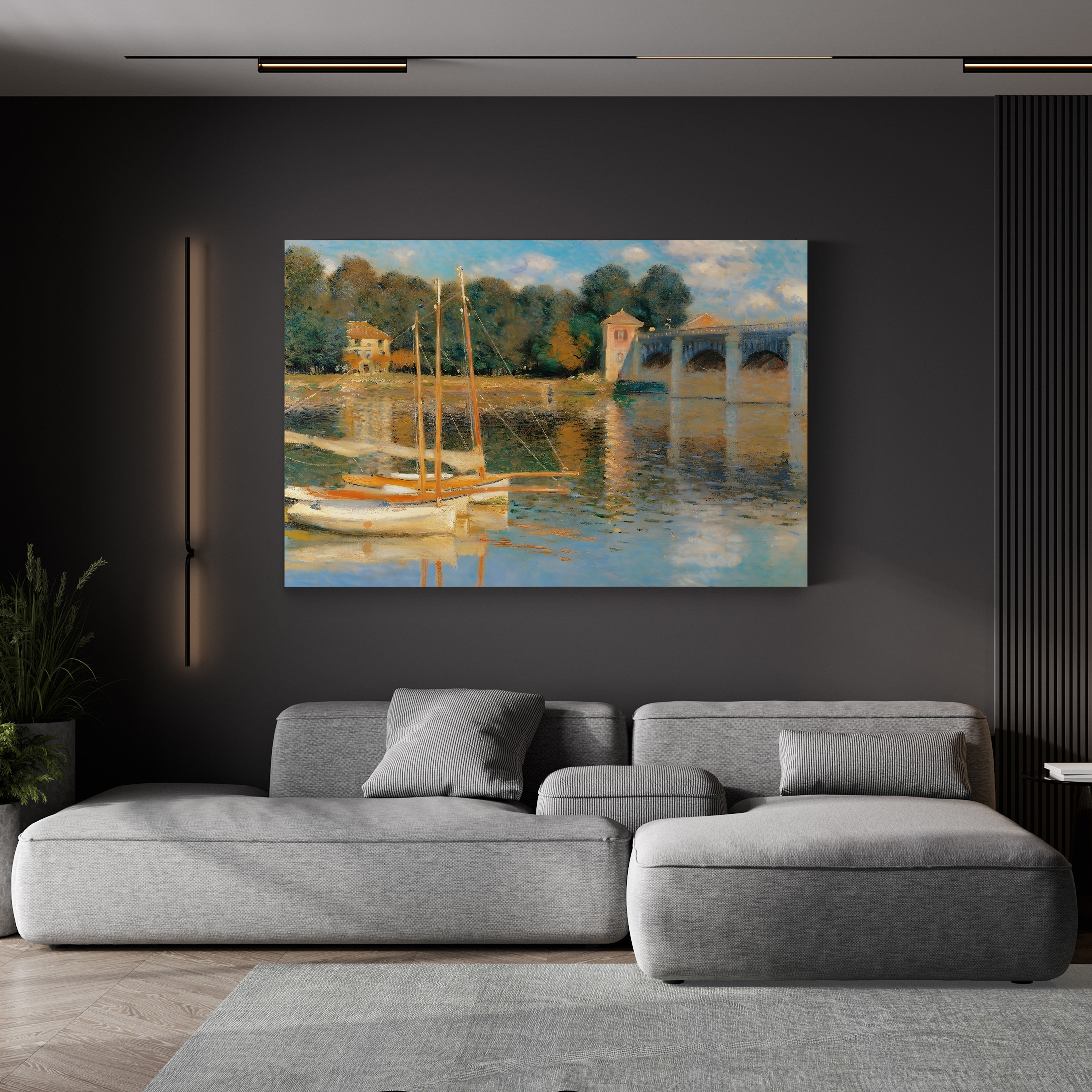 The Bridge at Argenteuil, 1874 – Claude Monet Wall Art | Musée d'Orsay Impressionist Canvas Print