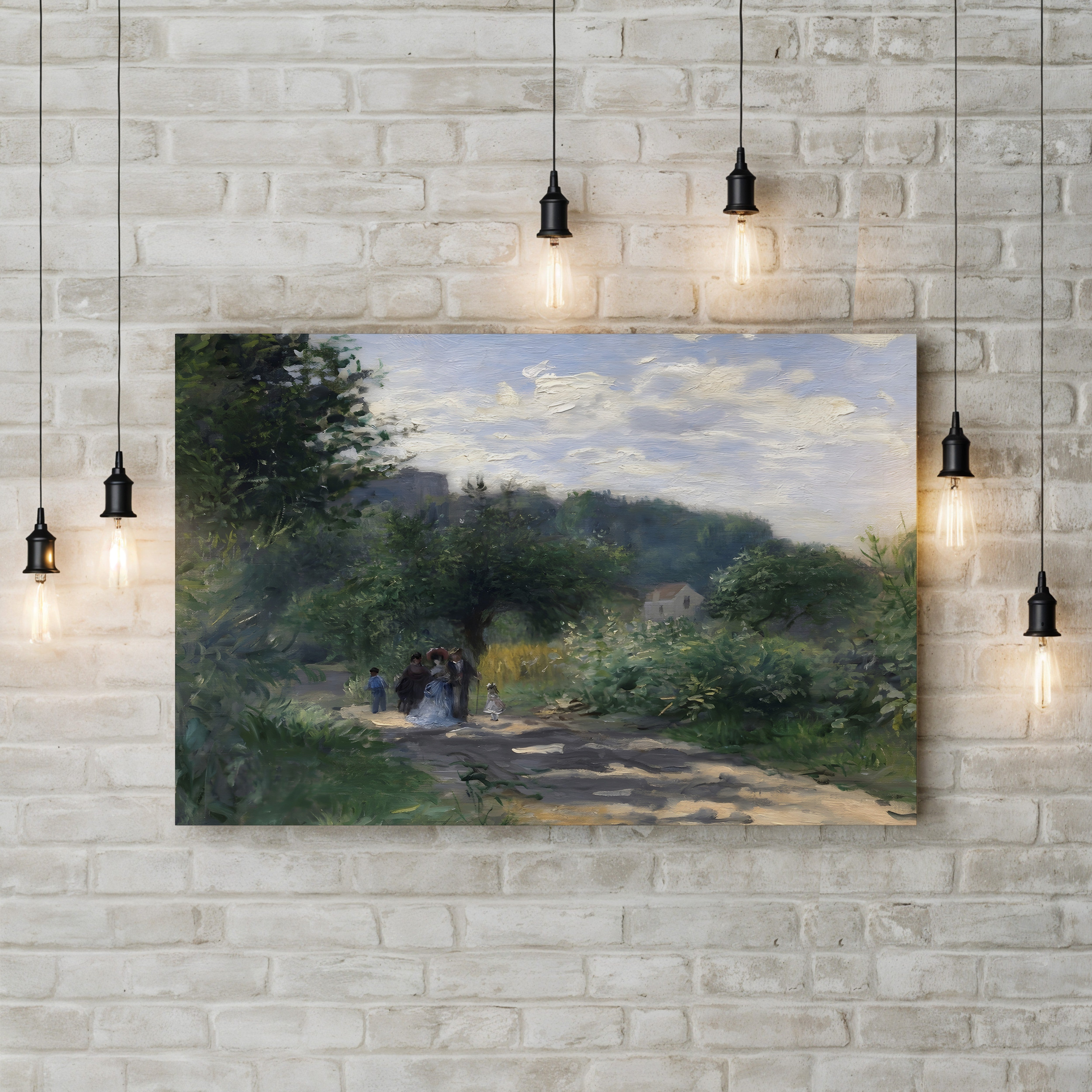 A Road in Louveciennes – Pierre-Auguste Renoir Wall Art | Impressionist Landscape Canvas Print