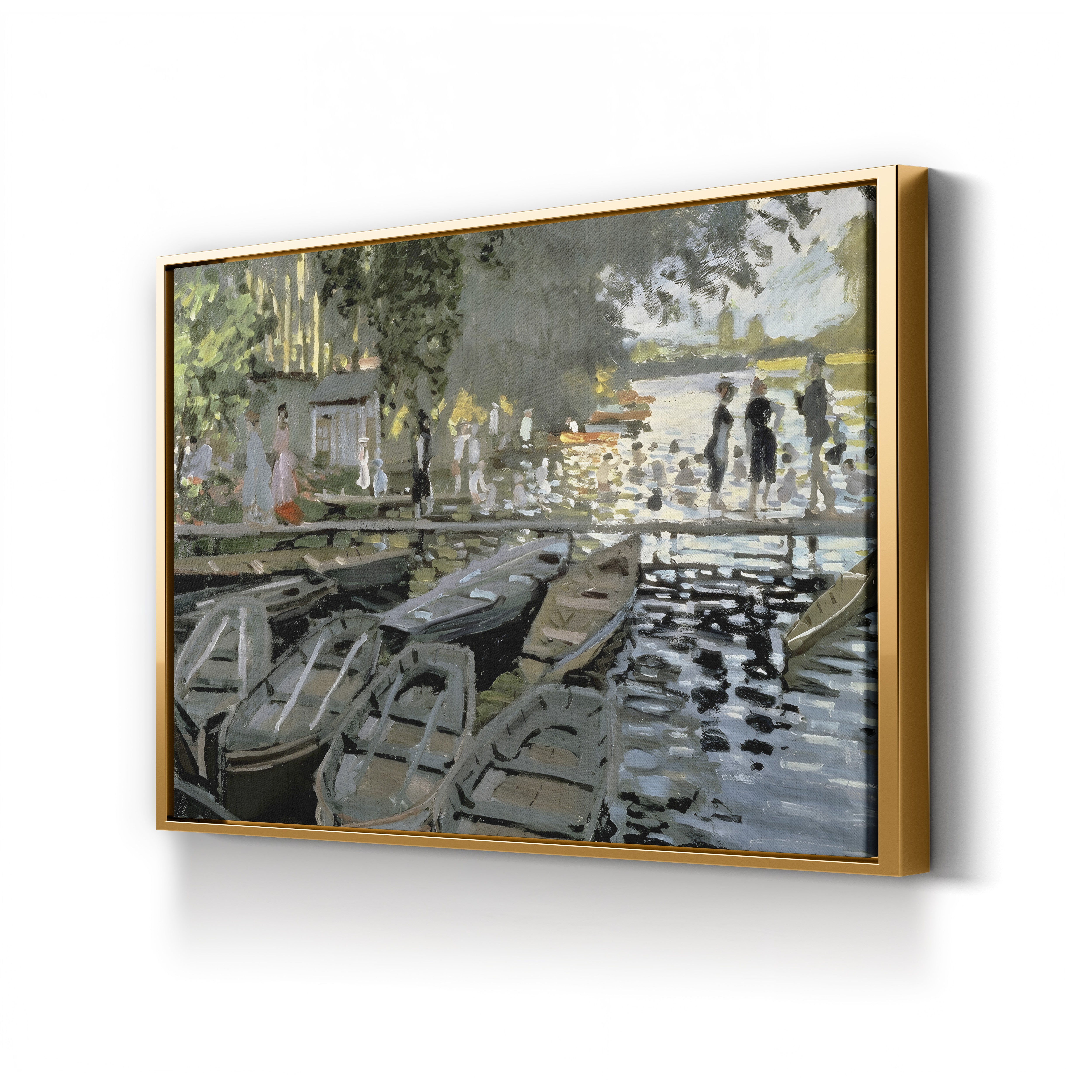 Bathers at La Grenouillère, 1869 – Claude Monet Wall Art | Foundational Impressionist Canvas Print