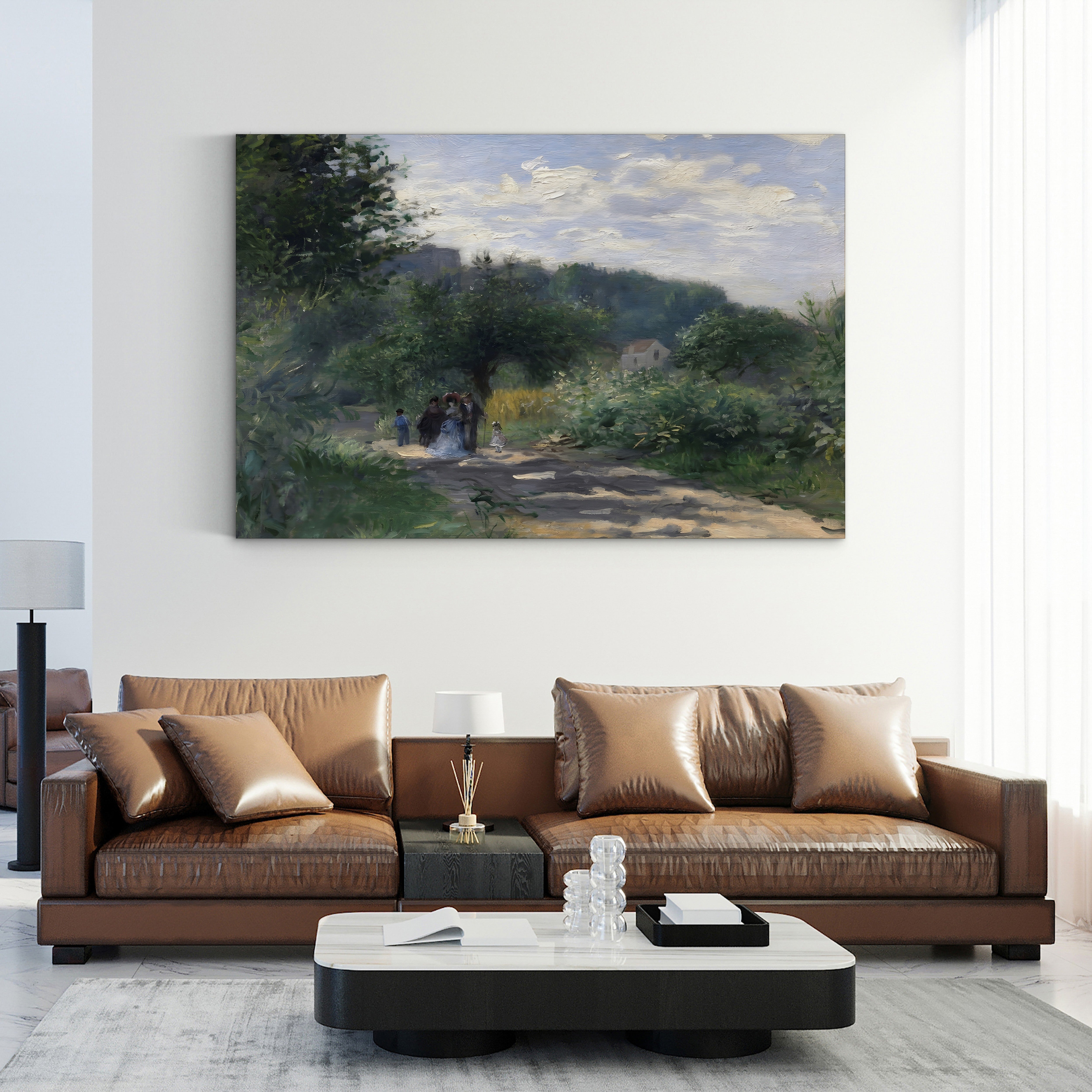 A Road in Louveciennes – Pierre-Auguste Renoir Wall Art | Impressionist Landscape Canvas Print