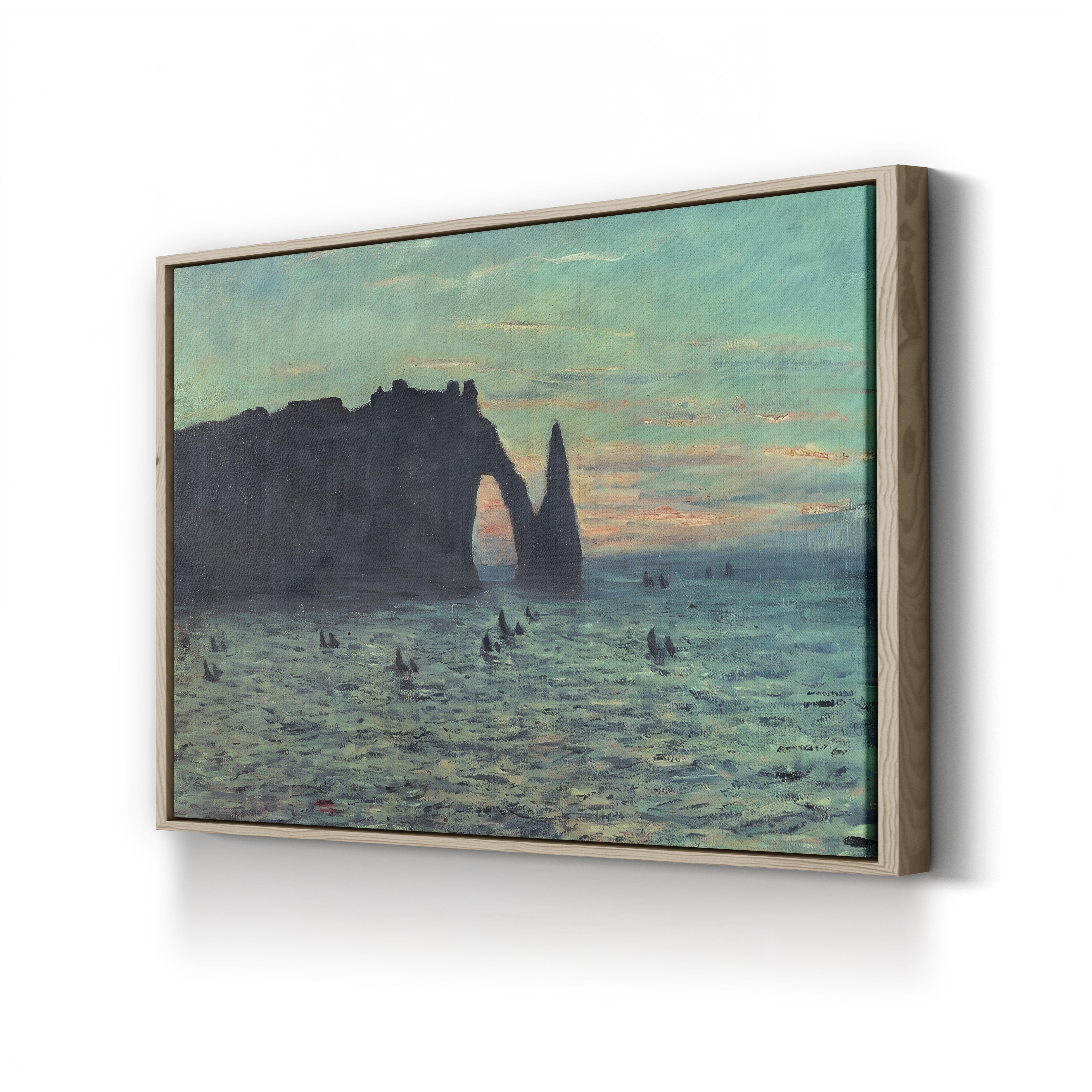 The Hollow Needle at Étretat (L’Aiguille creuse à Étretat), 1883 by Claude Monet