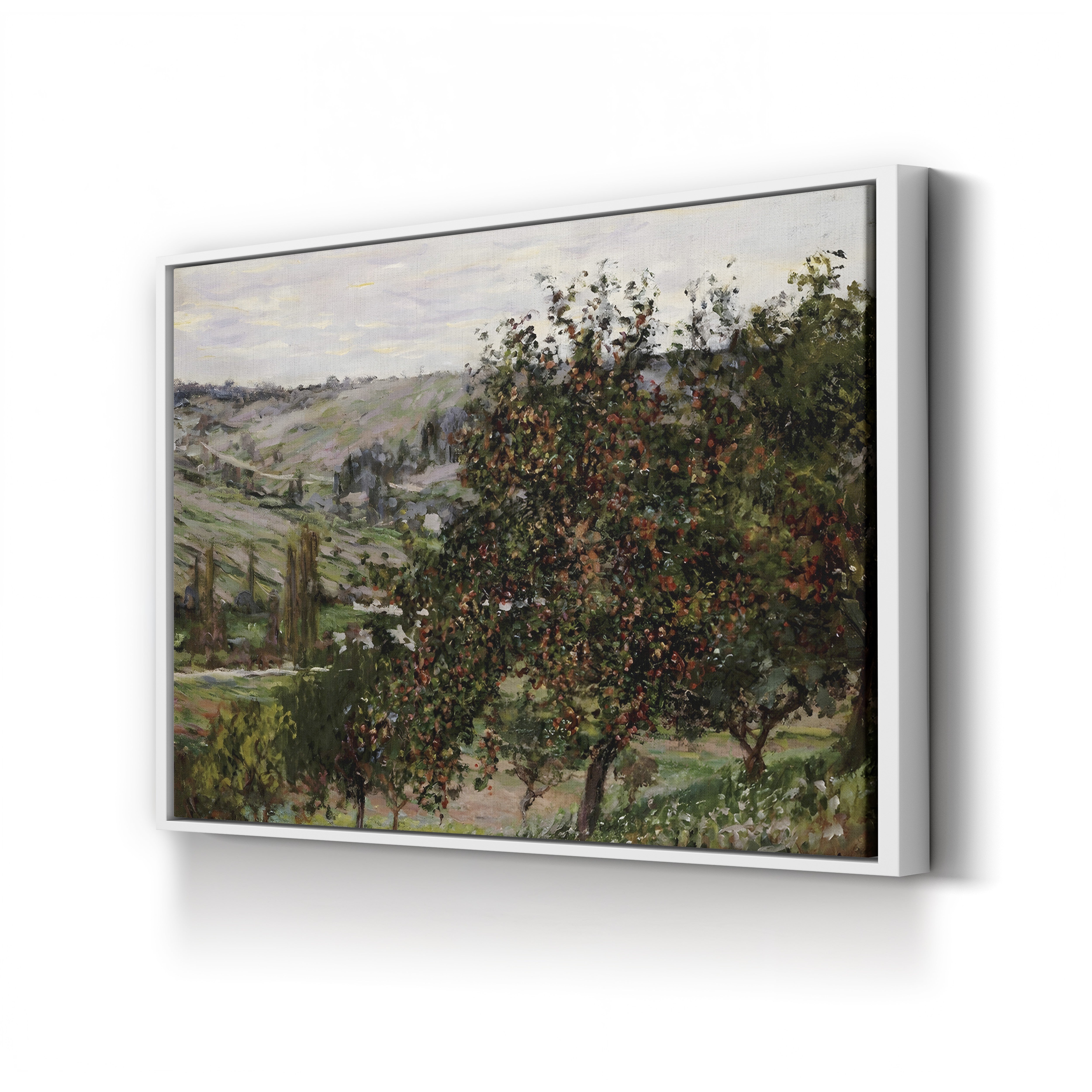 Apple Trees near Vétheuil – Claude Monet Wall Art | Impressionist Norman Landscape Canvas Print