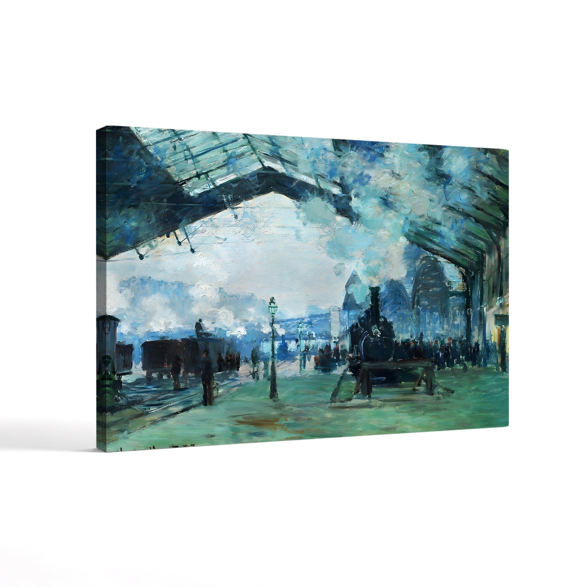 Arrival of the Normandy Train, Gare Saint-Lazare – Claude Monet Wall Art | Impressionist Railway Canvas Print