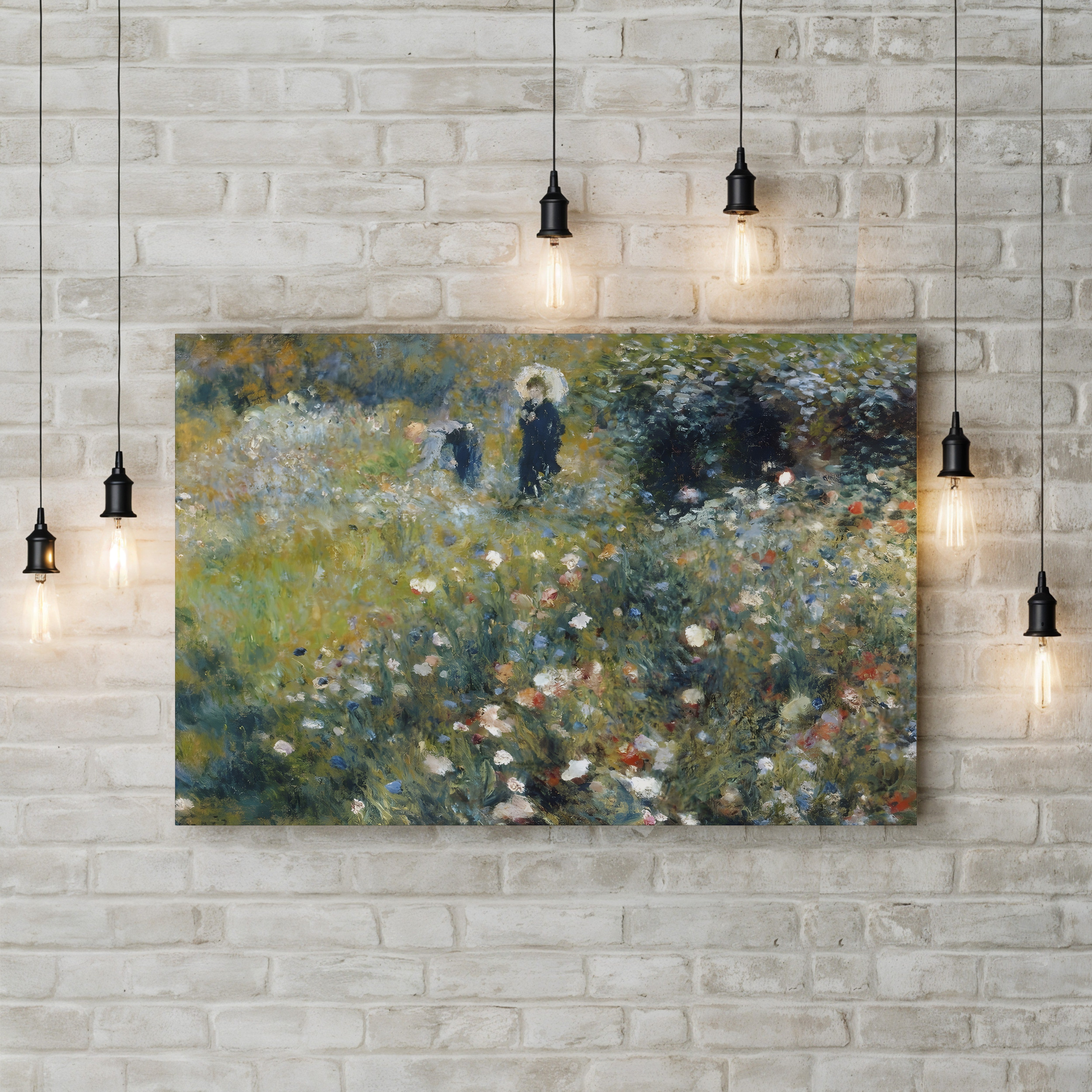 Woman with a Parasol in a Garden – Pierre-Auguste Renoir Wall Art | Impressionist Garden Canvas Print