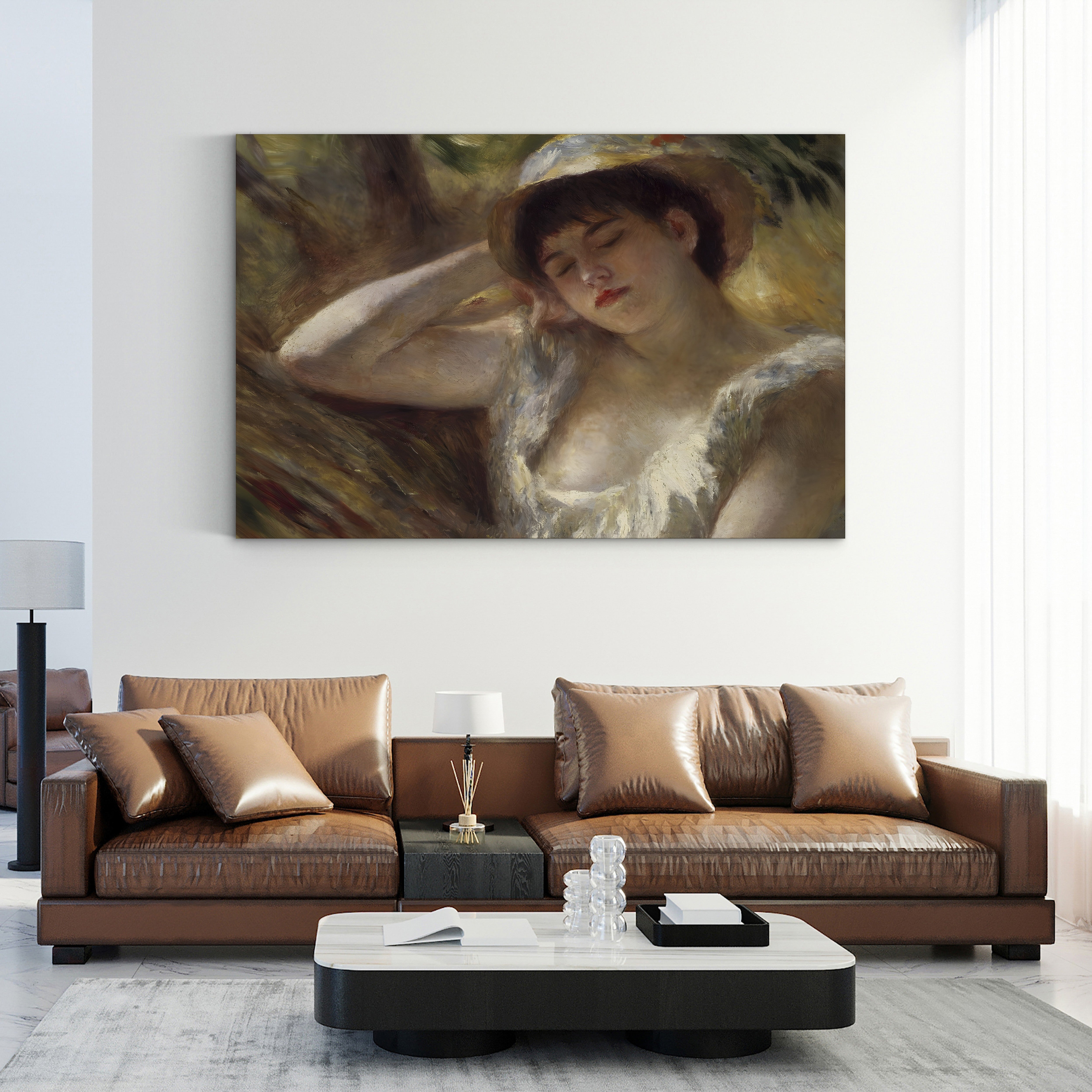 The Sleeper, 1880 – Pierre-Auguste Renoir Wall Art | Impressionist Portrait Canvas Print