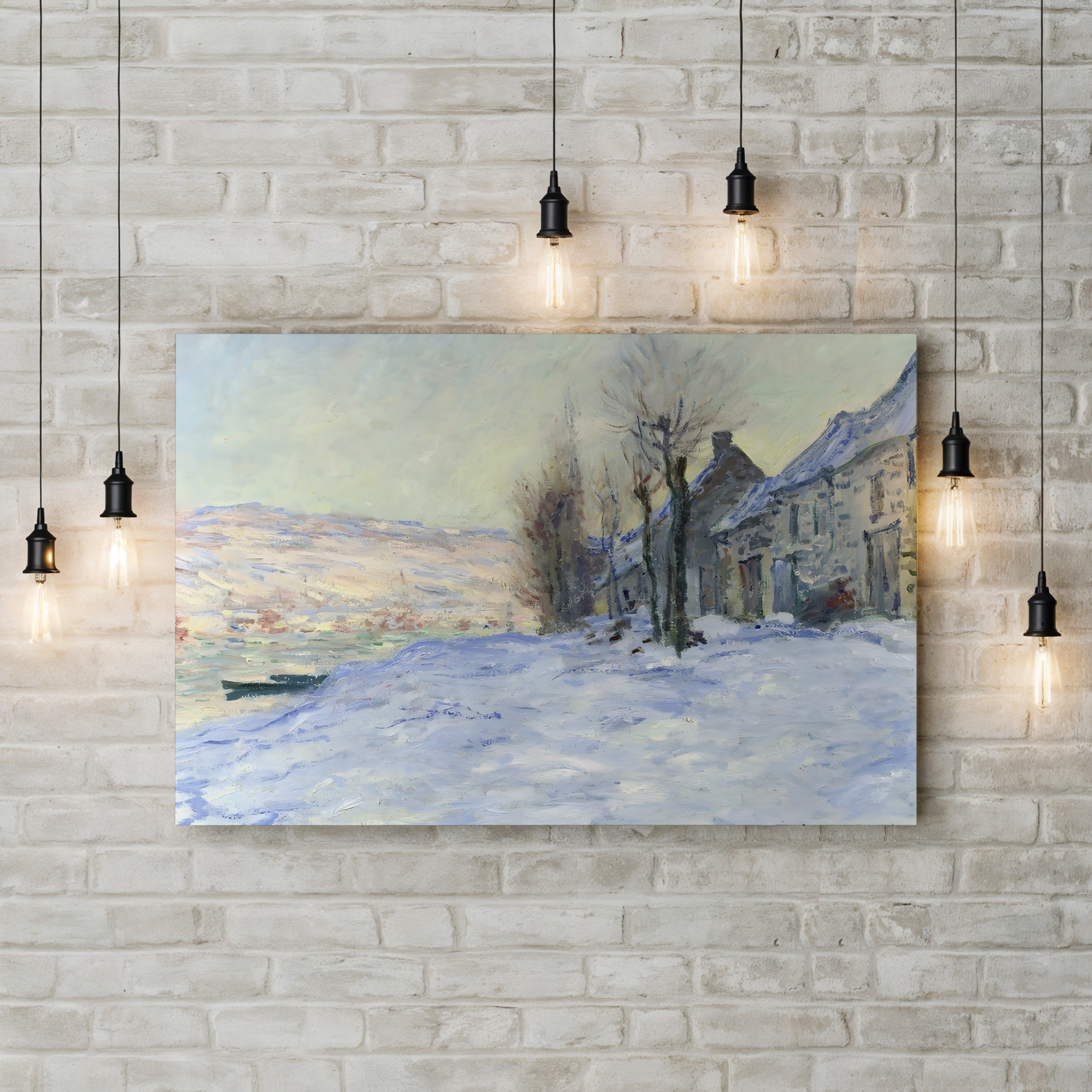 Lavacourt under Snow (Lavacourt sous la Neige), 1878-1881 by Claude Monet