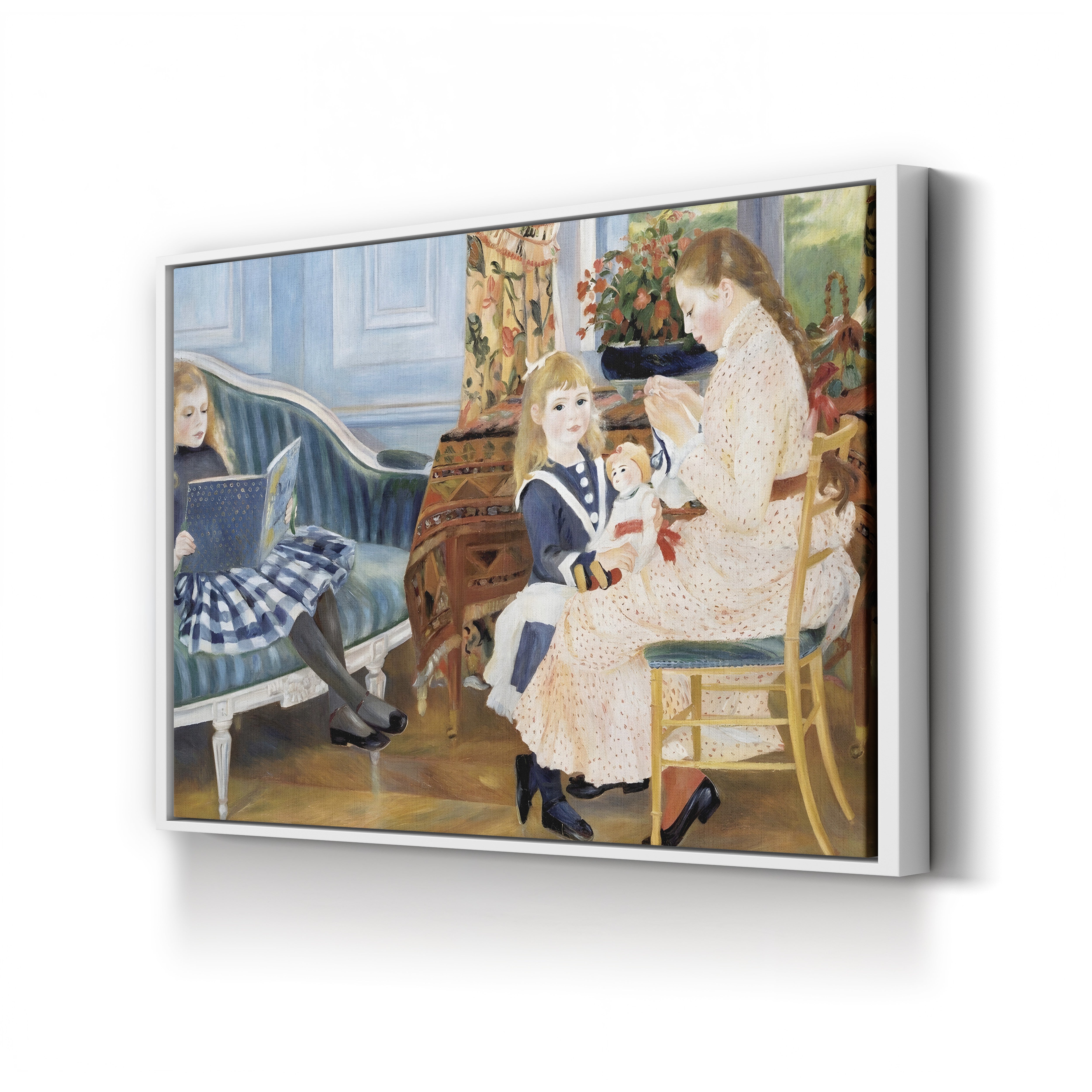 Children's Afternoon at Wargemont (Study) – Pierre-Auguste Renoir Wall Art | Impressionist Figure Canvas Print