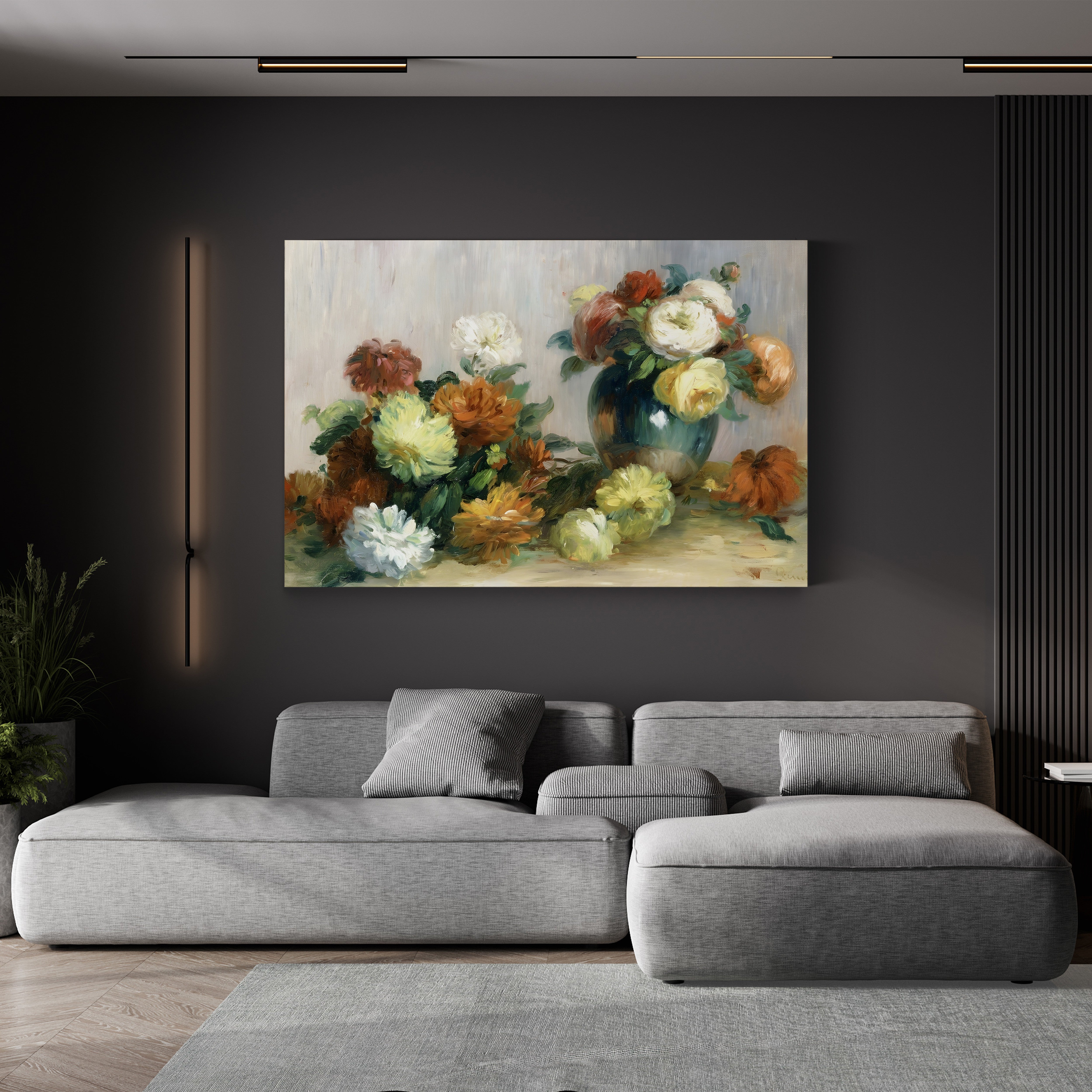 Flower Wreaths, 1880 – Pierre-Auguste Renoir Wall Art | Impressionist Floral Canvas Print