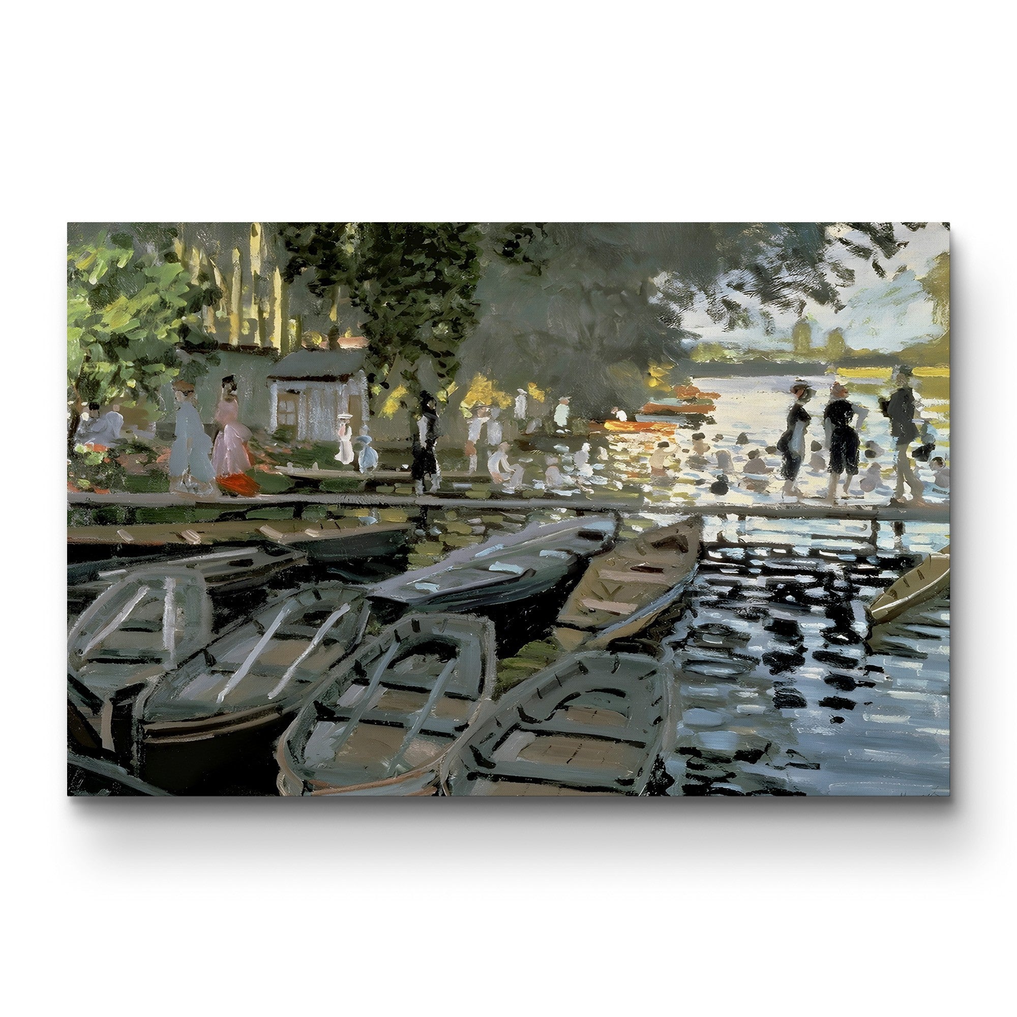 Bathers at La Grenouillère, 1869 – Claude Monet Wall Art | Foundational Impressionist Canvas Print