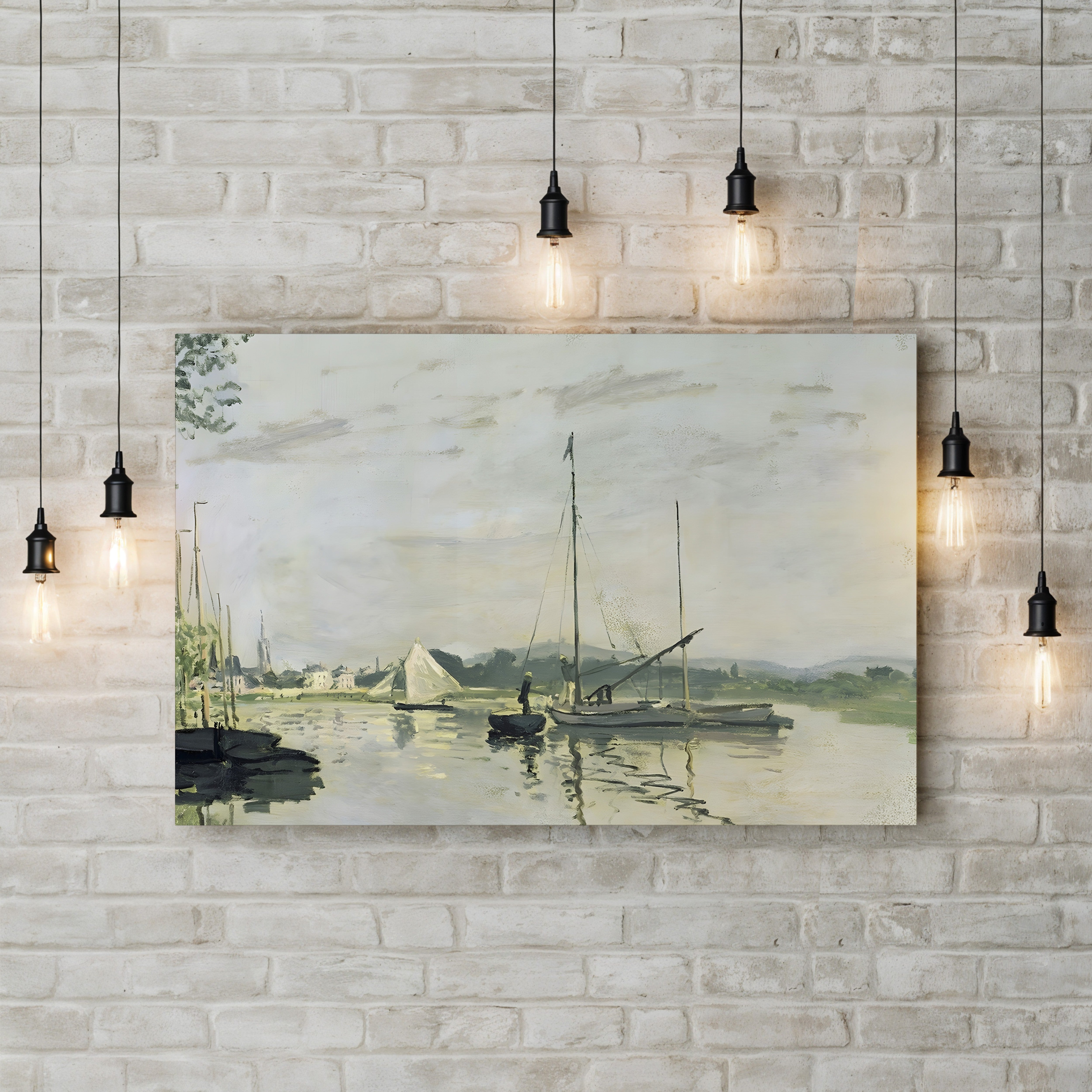 Argenteuil, 1872 – Claude Monet Wall Art | Early Impressionist Seine Landscape Canvas Print