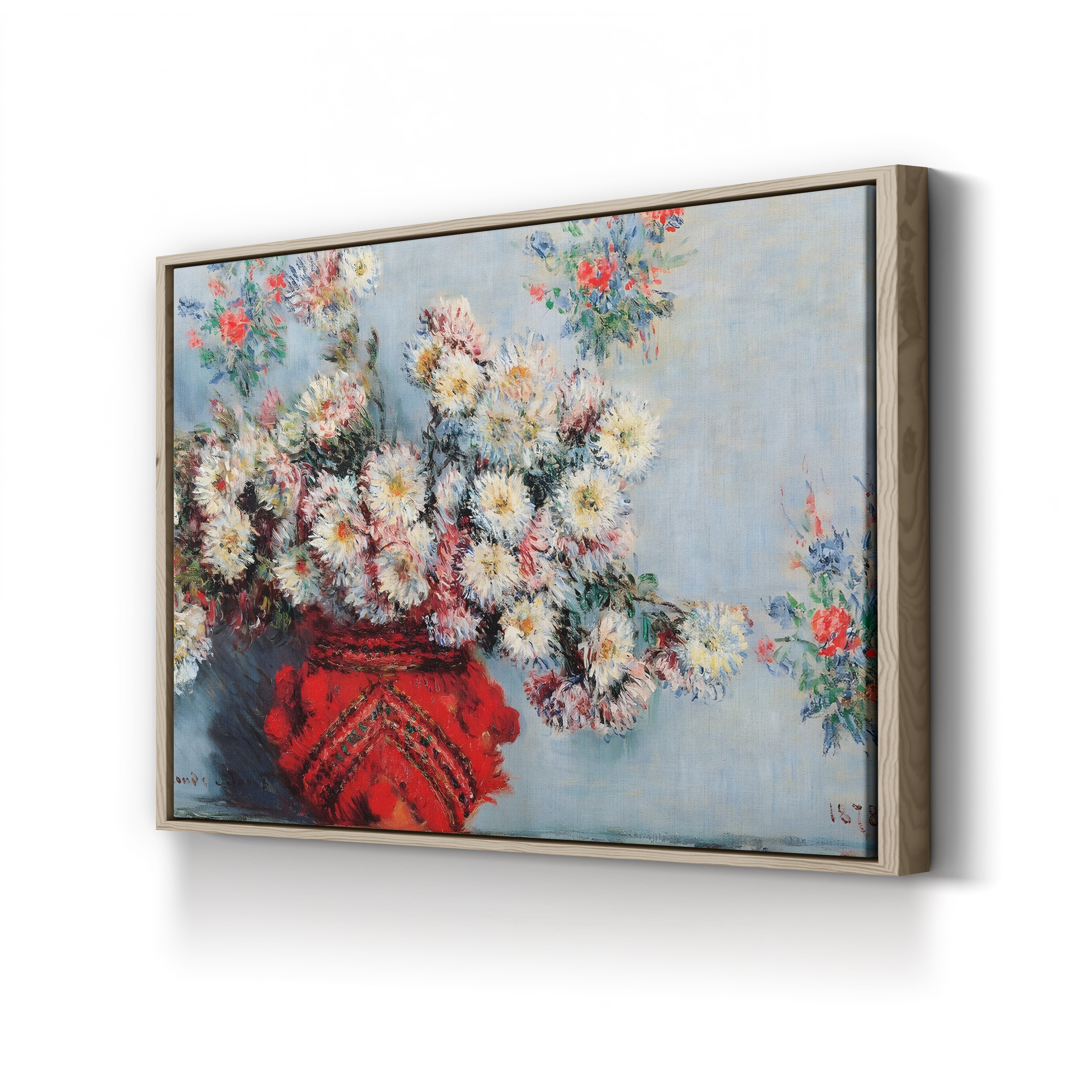 Chrysanthemums, 1878 – Claude Monet Wall Art | Musée d'Orsay Impressionist Floral Canvas Print